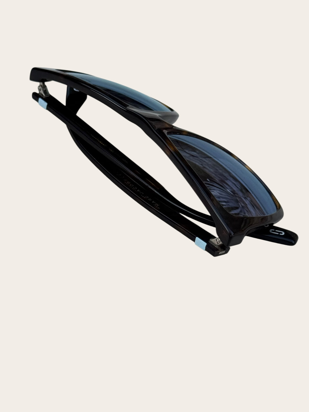 Lunettes de soleil Marc Jacobs Oversize – Écaille et bleu miroir – Taille unique – Mixte — photo complémentaire 2