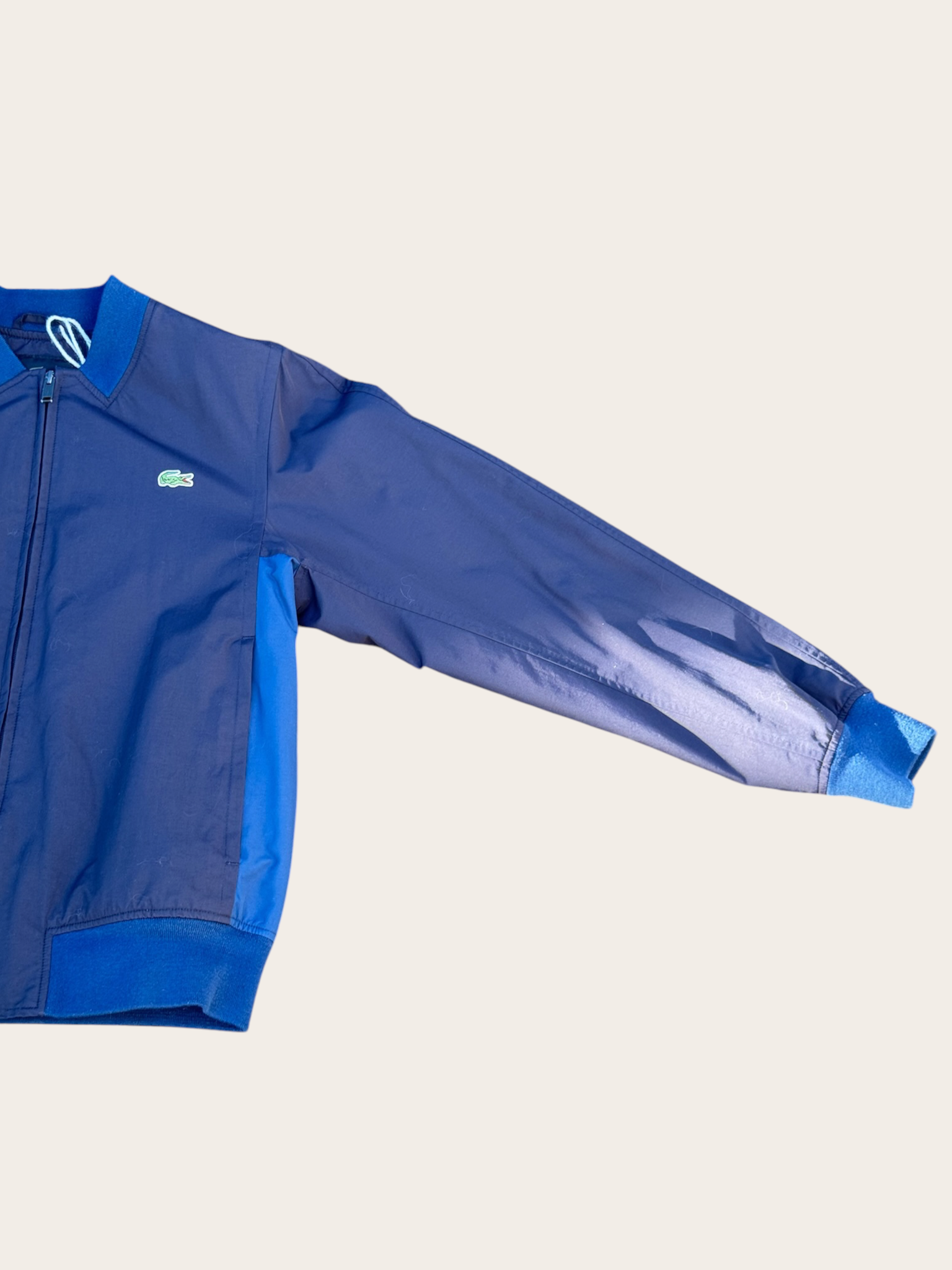 Bomber Lacoste zippé – Bleu marine – T.48 – Mixte — photo complémentaire 2