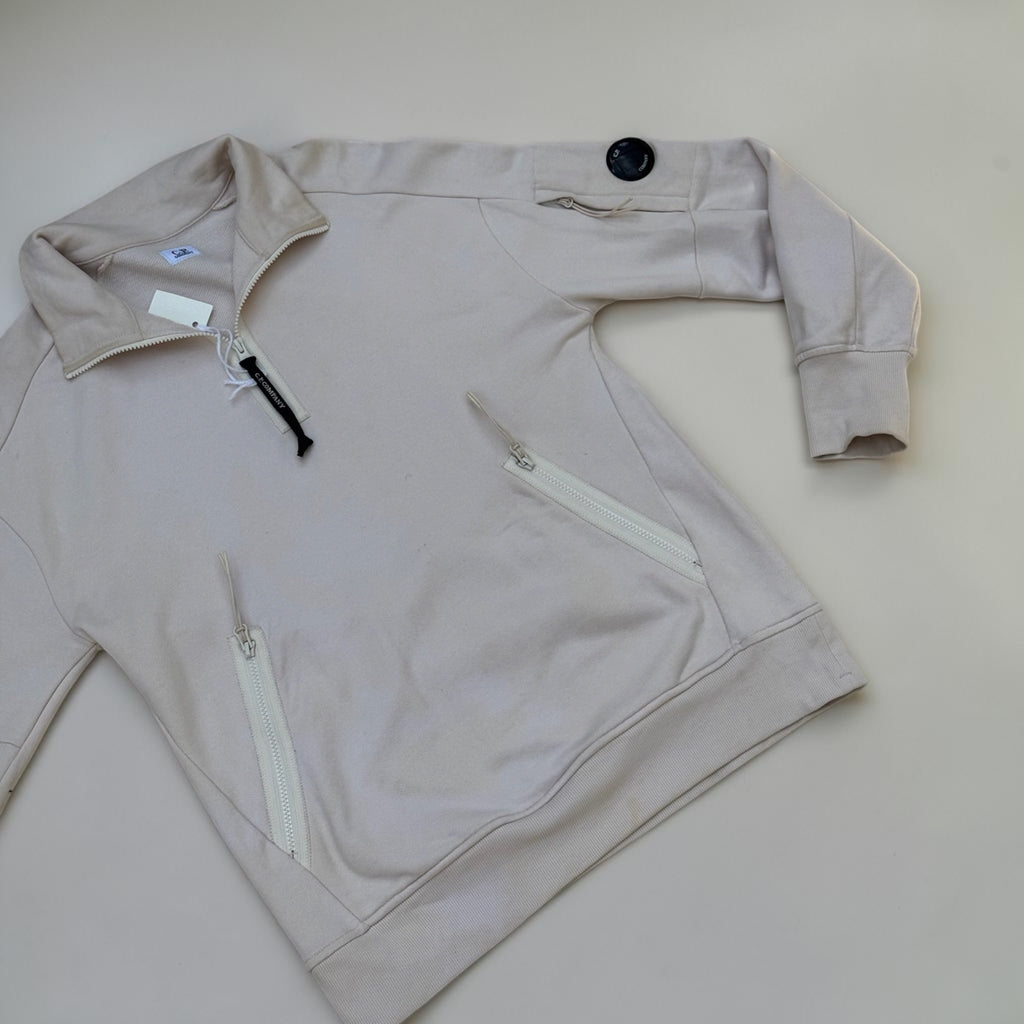 Sweat demi-zip C.P. Company – Crème – M – Mixte — vue principale