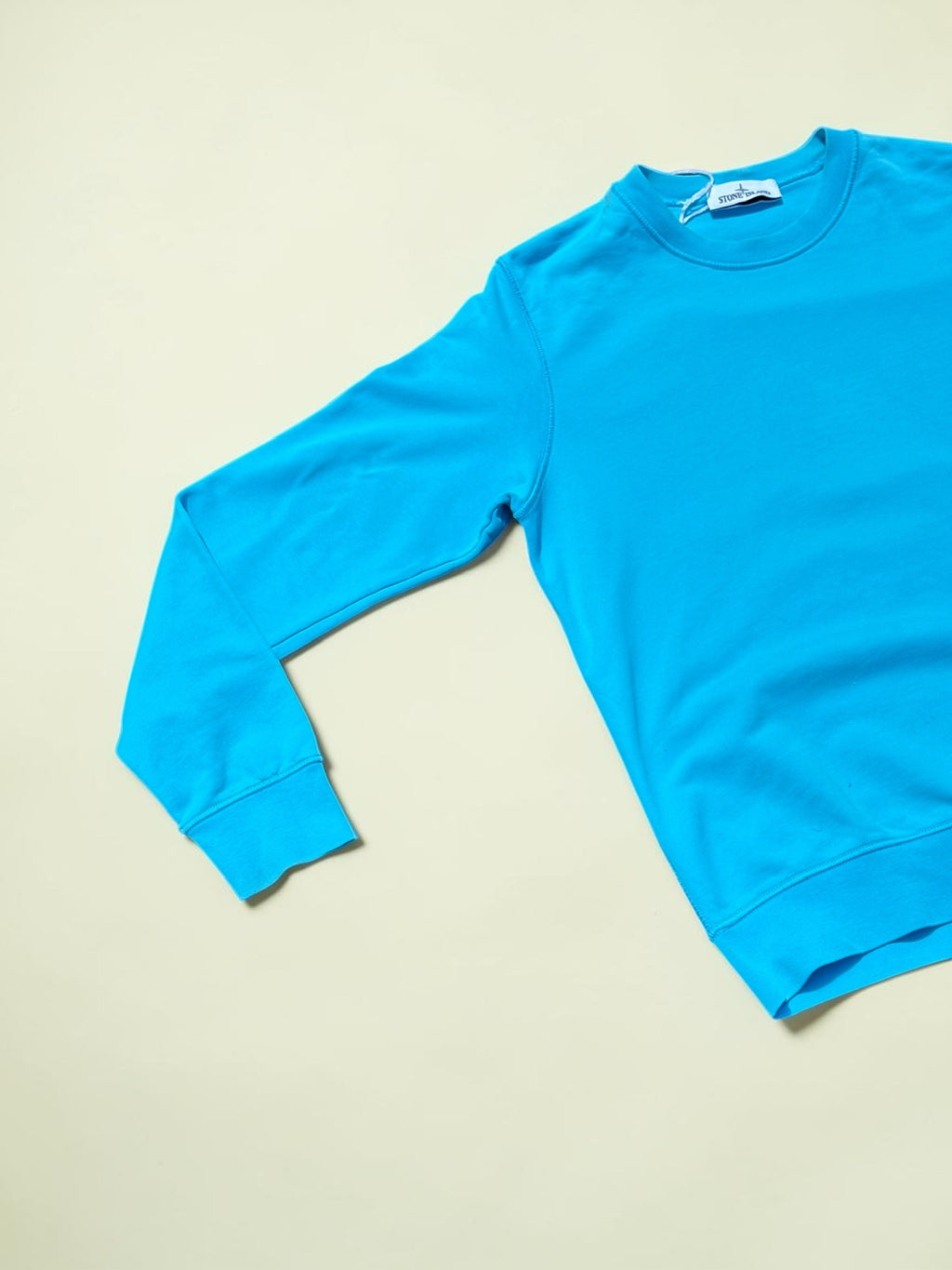 Sweat Stone Island à badge Compass – Bleu turquoise – M – Mixte — vue principale