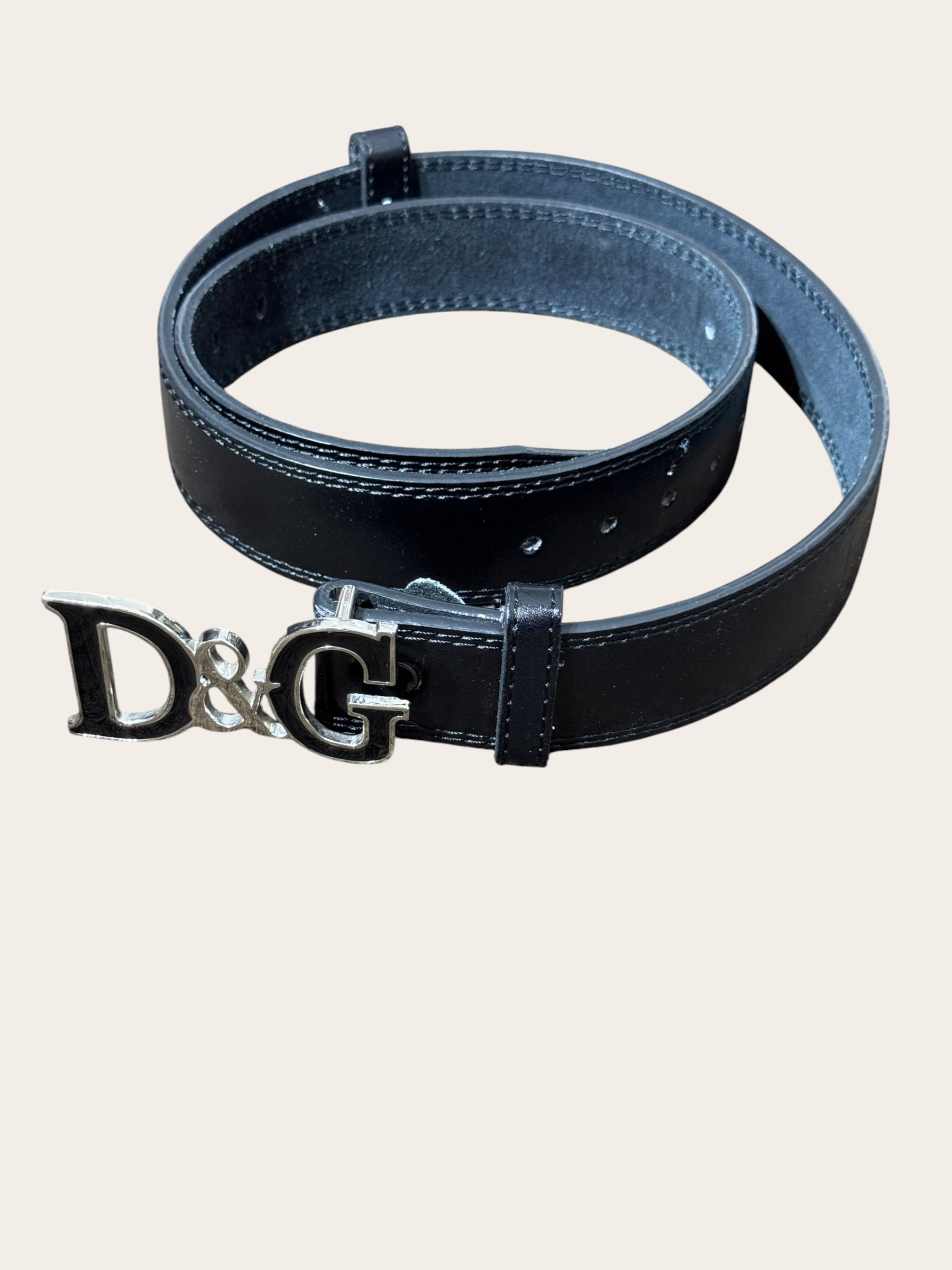 Ceinture Dolce & Gabbana en cuir – Noire – XL – Mixte — vue principale