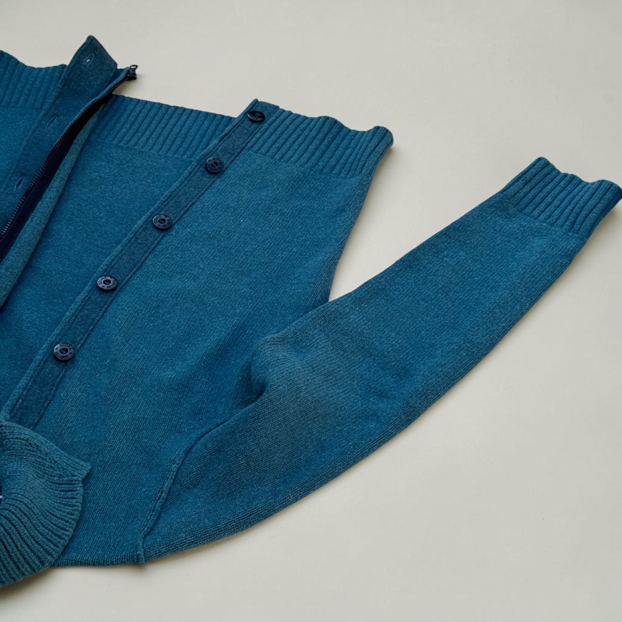 Cardigan Stone Island Bleu Pétrole - S - VINTAGE - Mixte