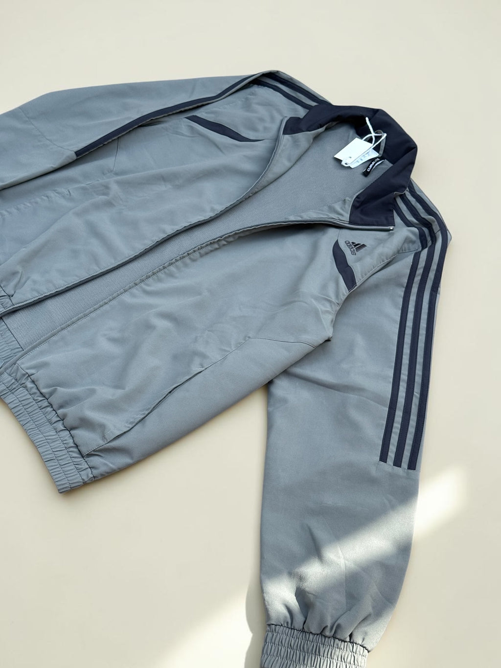 Veste de survêtement Adidas ClimaCool – Grise – L – Mixte – Vintage — photo complémentaire 2