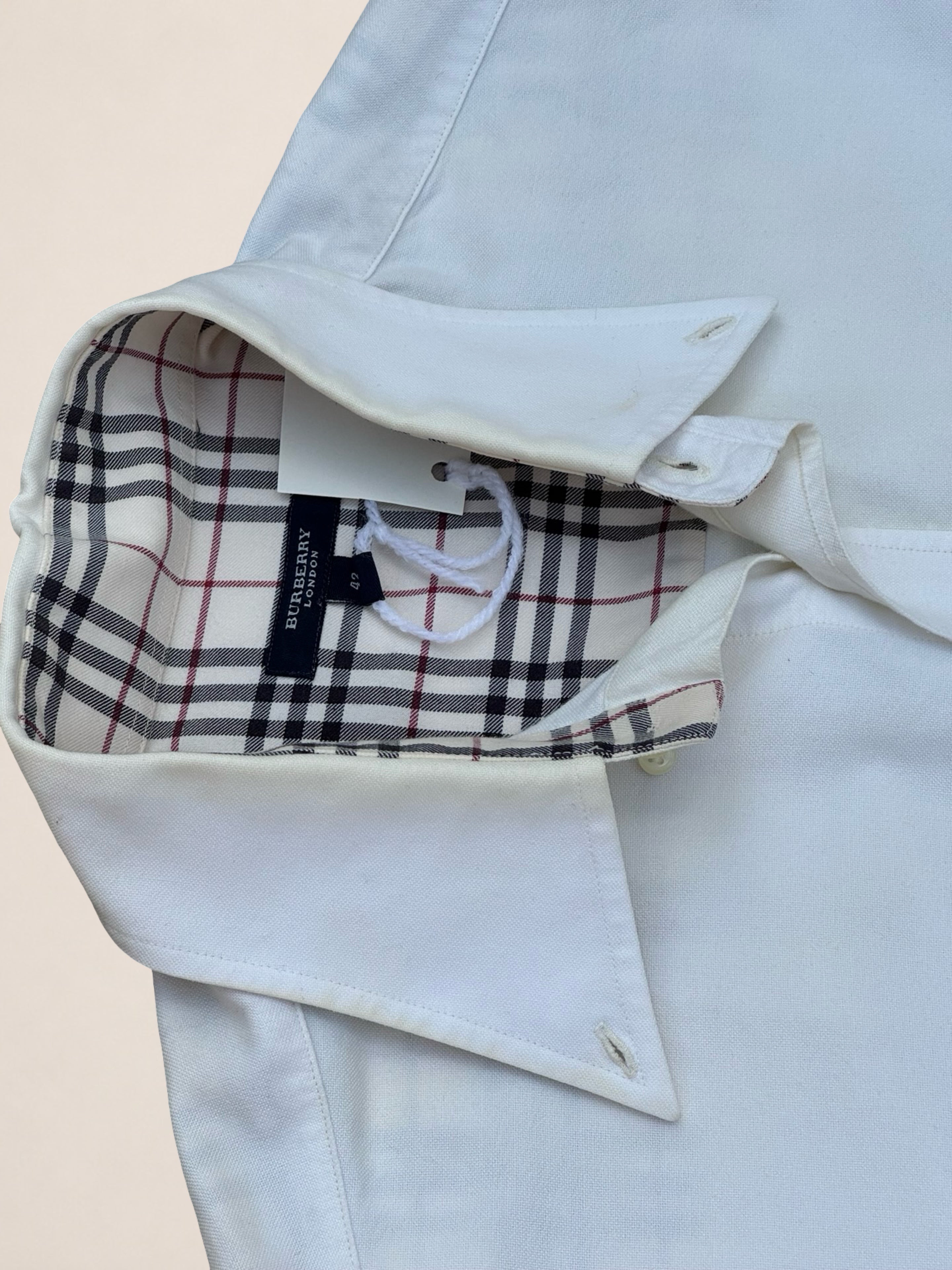 Burberry London Nova Check cotton shirt white size 42 men's – view 4