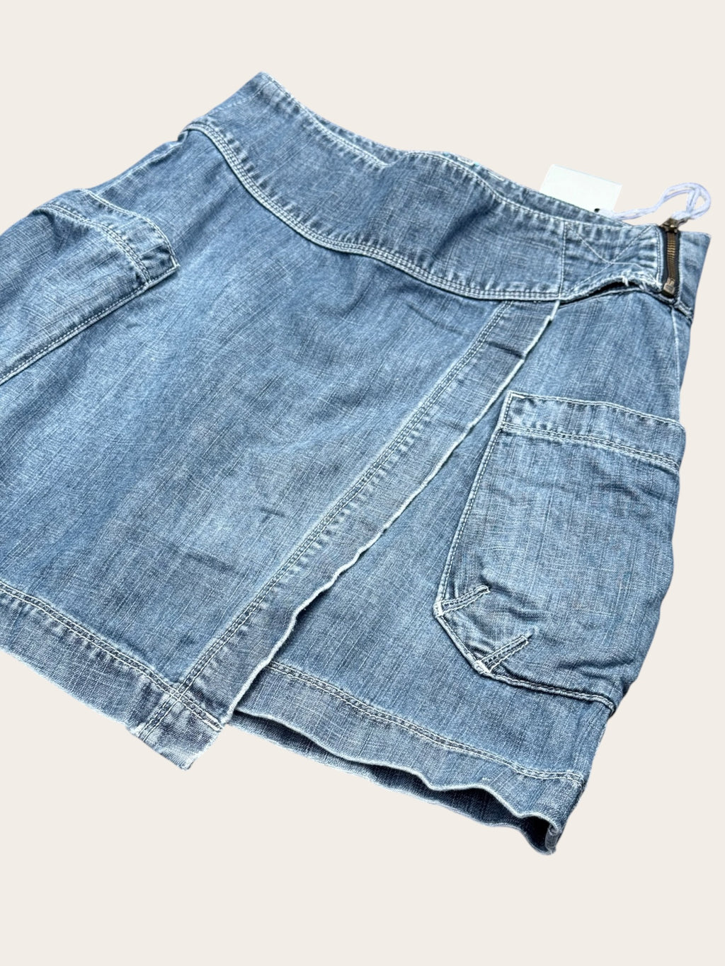 Jupe Cargo Teddy Smith Denim – Bleu clair – T.26 – Femme – Y2K — photo complémentaire 2