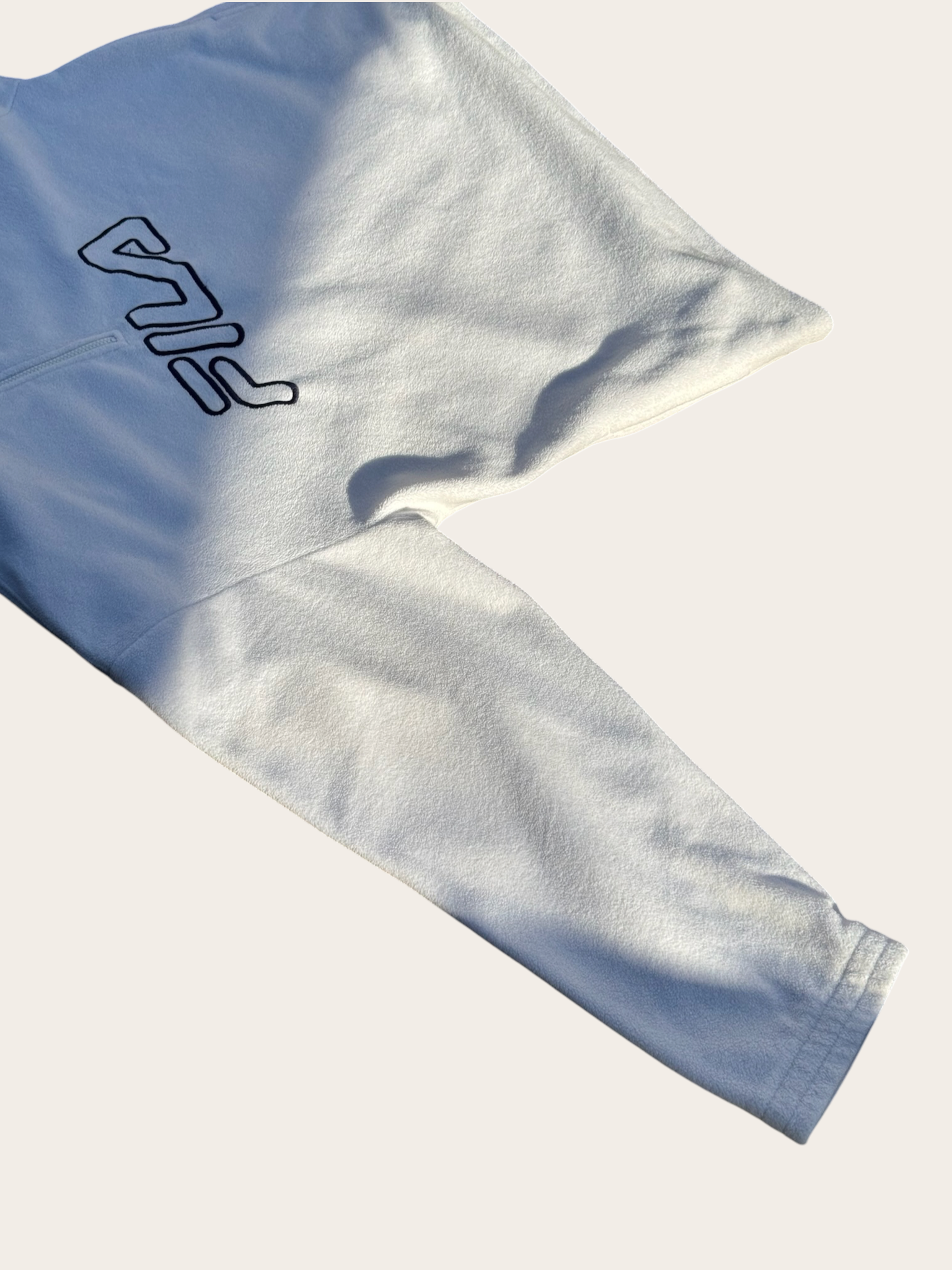 Polaire Fila demi-zip – Blanc cassé – XL – Mixte – Vintage — photo complémentaire 2