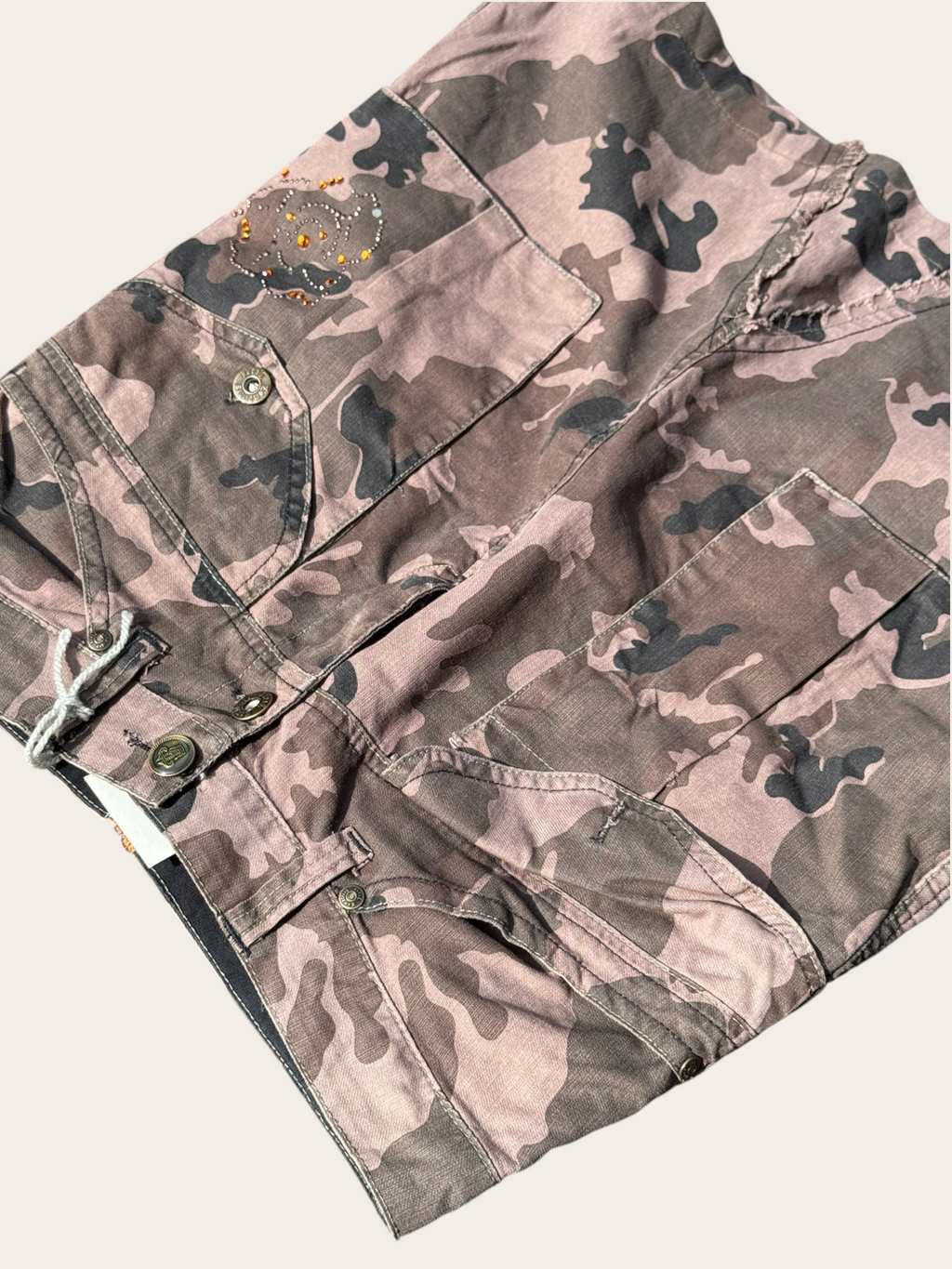 Y2K Complices camouflage cargo skirt pink and grey size 36 women's – view 3