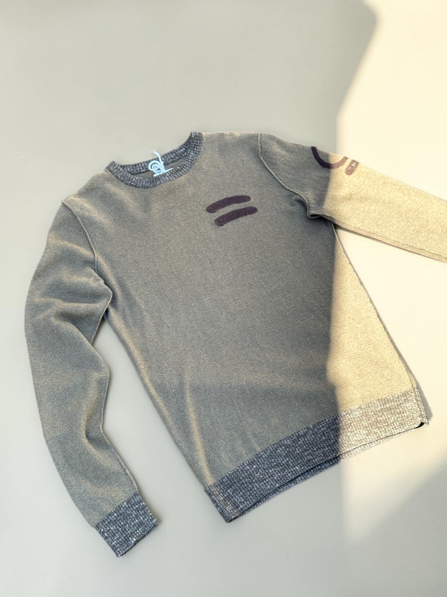 Pull Diesel Vintage Kaki Brun Femme M Années 2000