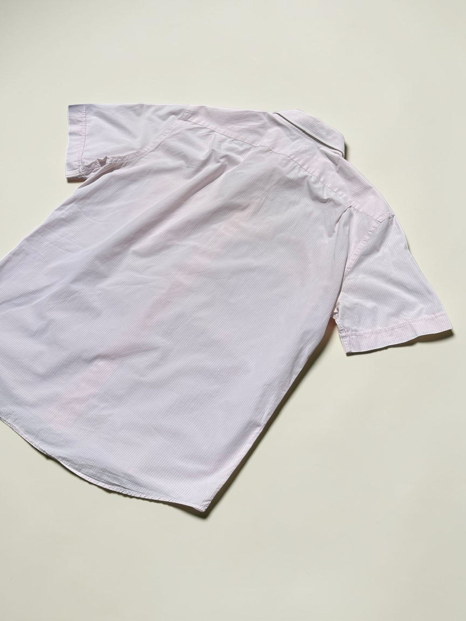 Chemise Lacoste Rose Pâle Carreaux XL Homme Vintage