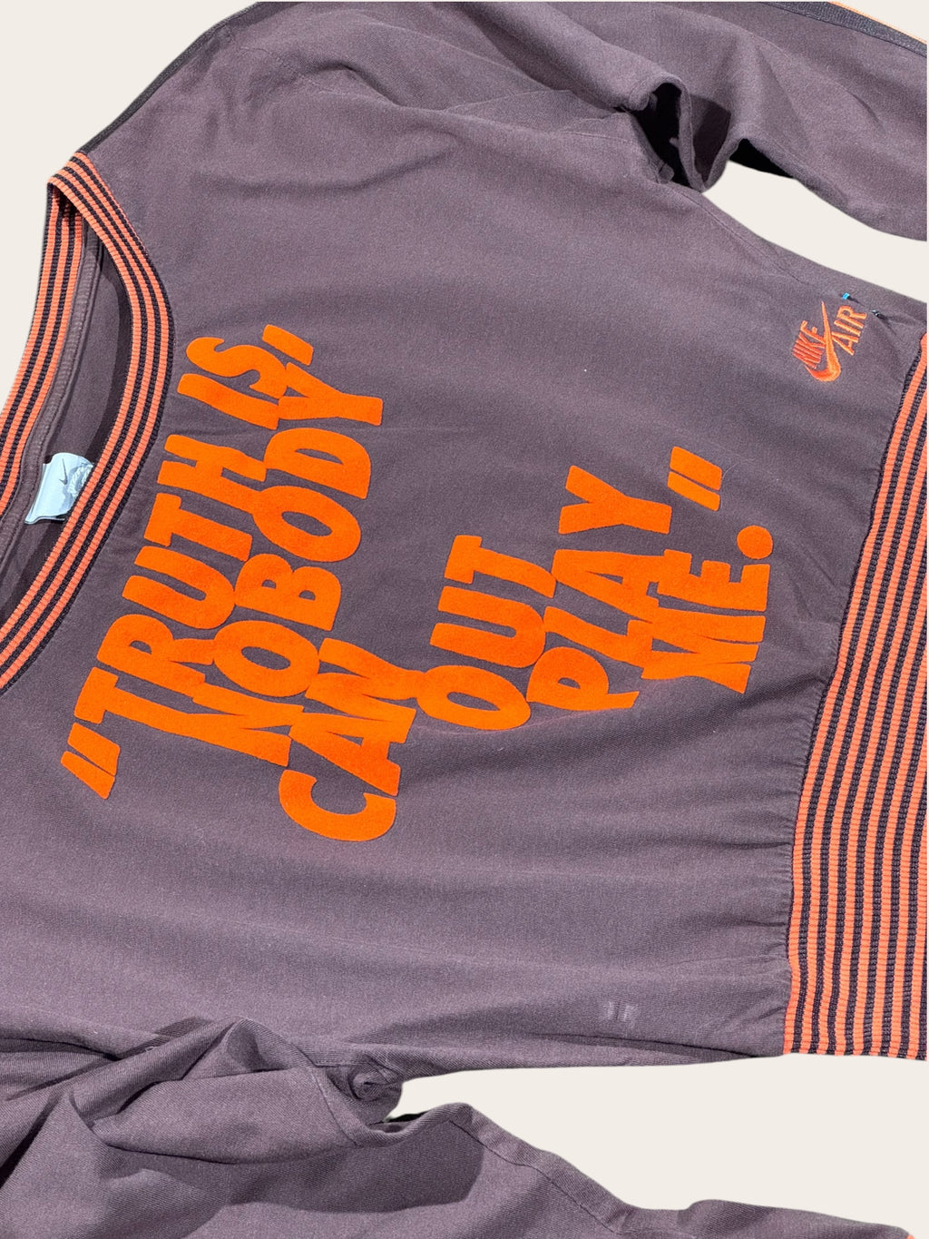 T-shirt manches longues Nike – Marron et orange – M – Femme — photo complémentaire 2