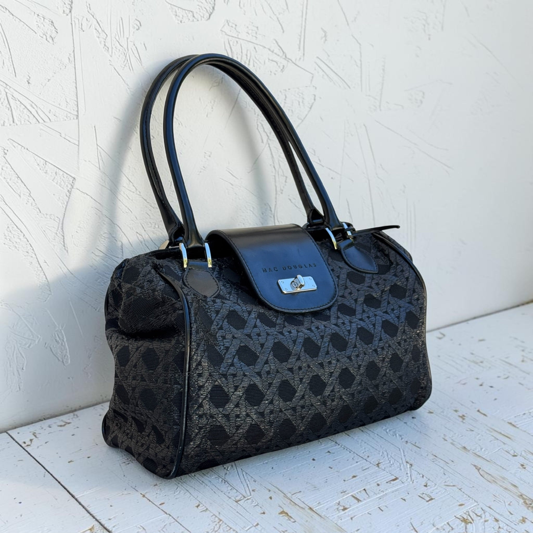 Sac Mac Douglas Jacquard Noir Bowling Femme