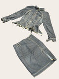 Ensemble PSY Monaco Denim Femme Taille 38 Y2K