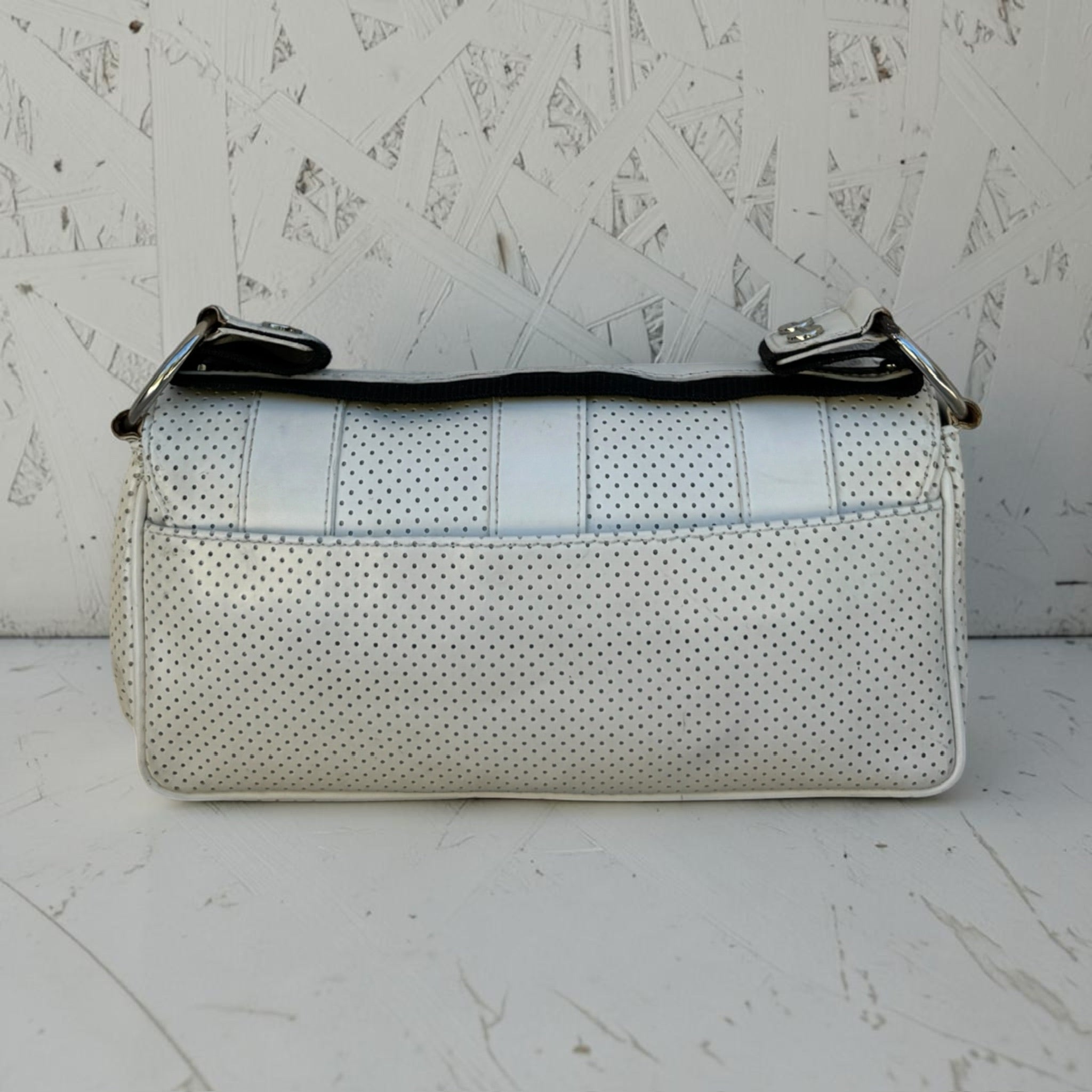 Sac Guess Perforé Blanc Y2K Vintage Femme