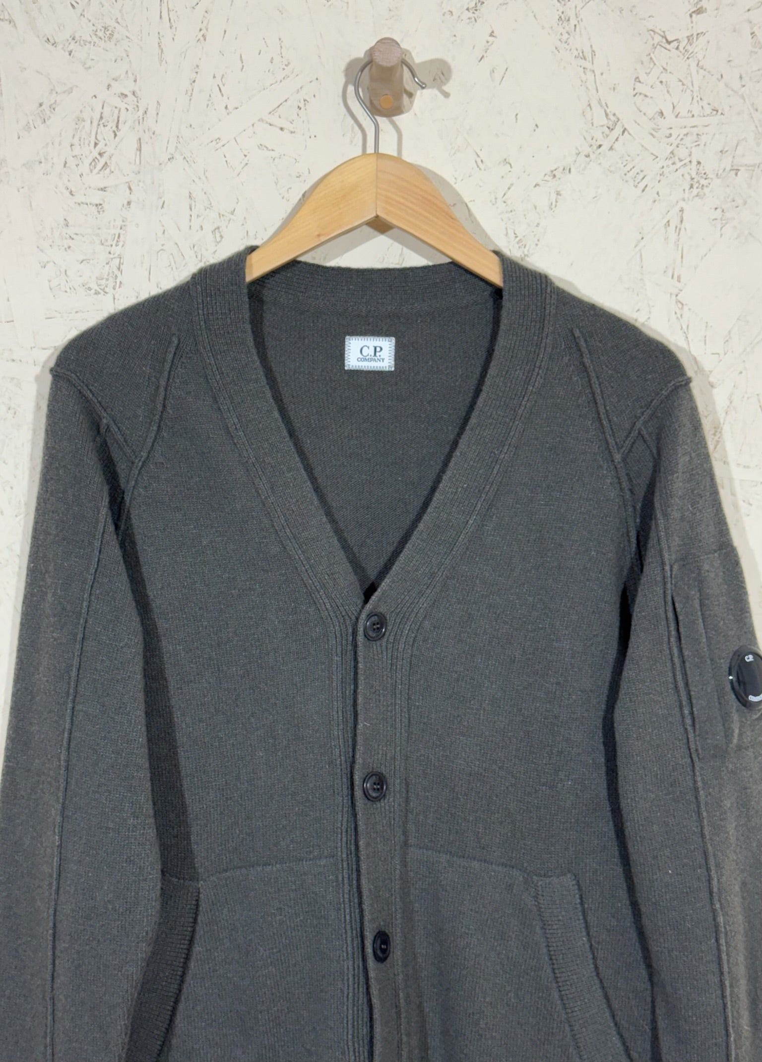 Cardigan C.P. Company Gris Laine M Mixte