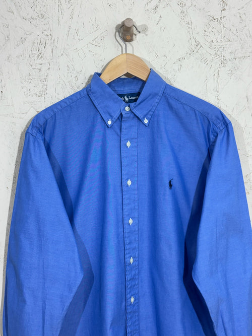 Chemise Ralph Lauren Oxford Bleue – M - vintage - Homme