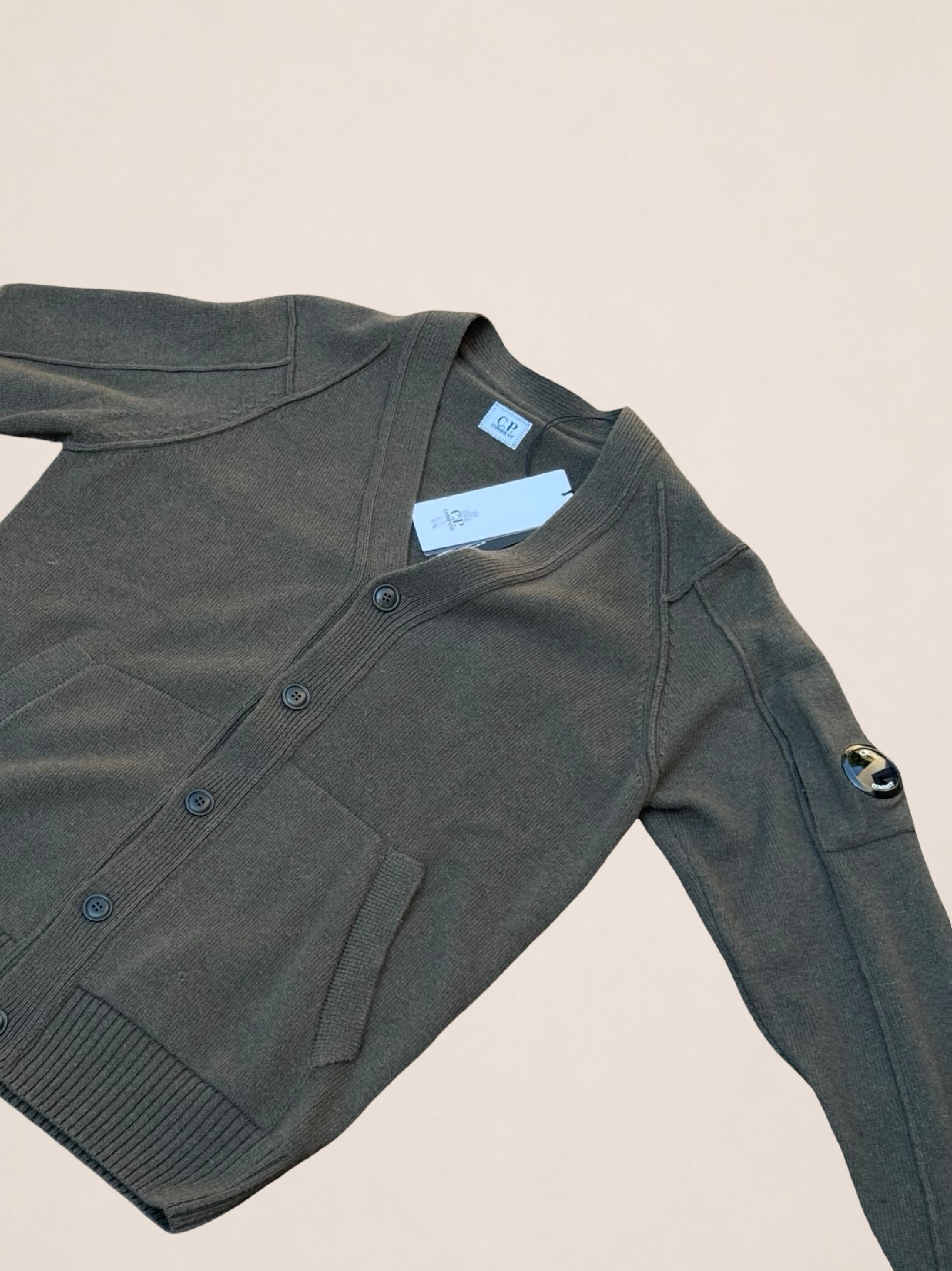 Cardigan C.P. Company en laine – Kaki – T.46 – Mixte — vue principale
