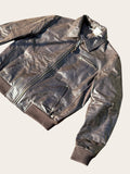 Redskins Bomber Cuir Marron 3XL Homme Vintage
