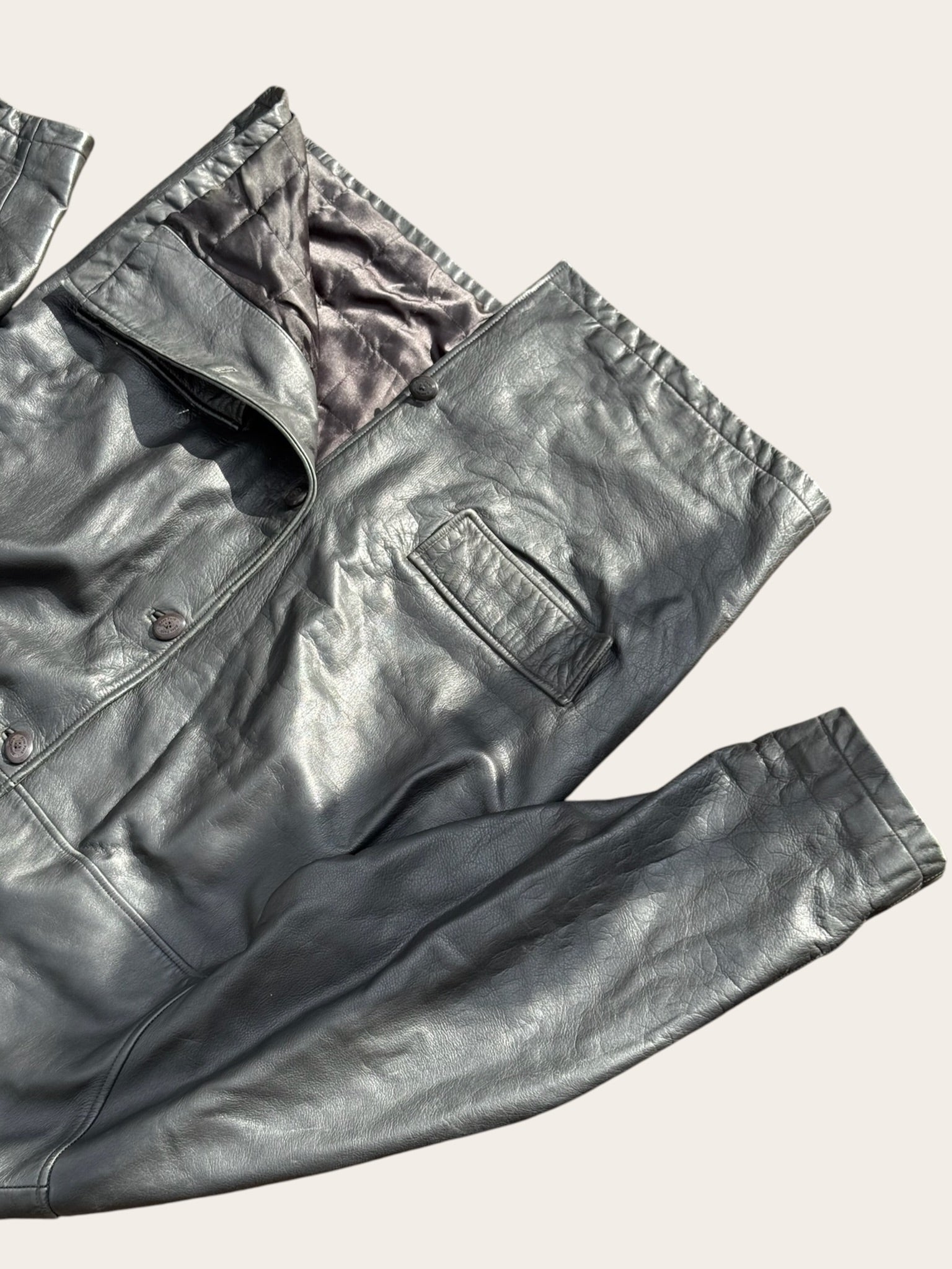 Veste Cuir Eden Park Noire XL Homme