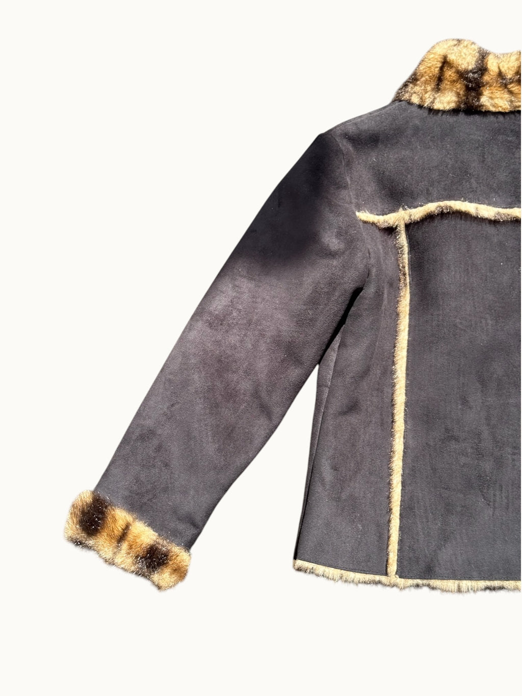 Manteau 1.2.3 en fausse fourrure – Noir et marron – T.40 – Femme — photo complémentaire 5