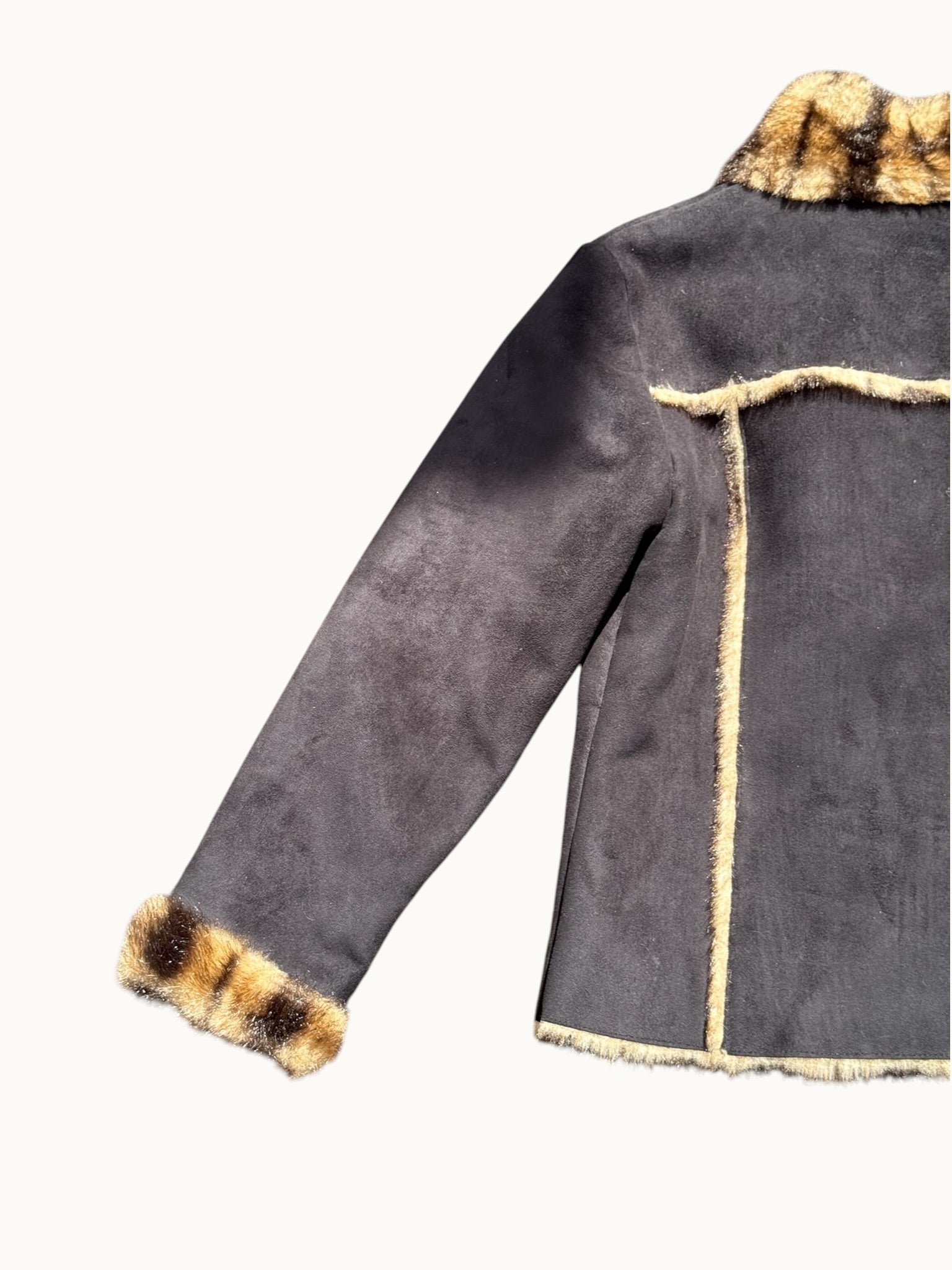 Manteau 1.2.3 Fausse Fourrure Noir Marron Femme Taille 38