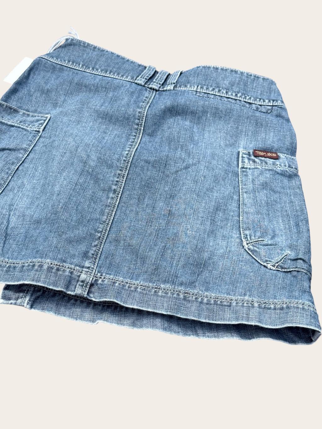 Jupe Cargo Teddy Smith Denim – Bleu clair – T.26 – Femme – Y2K — photo complémentaire 6