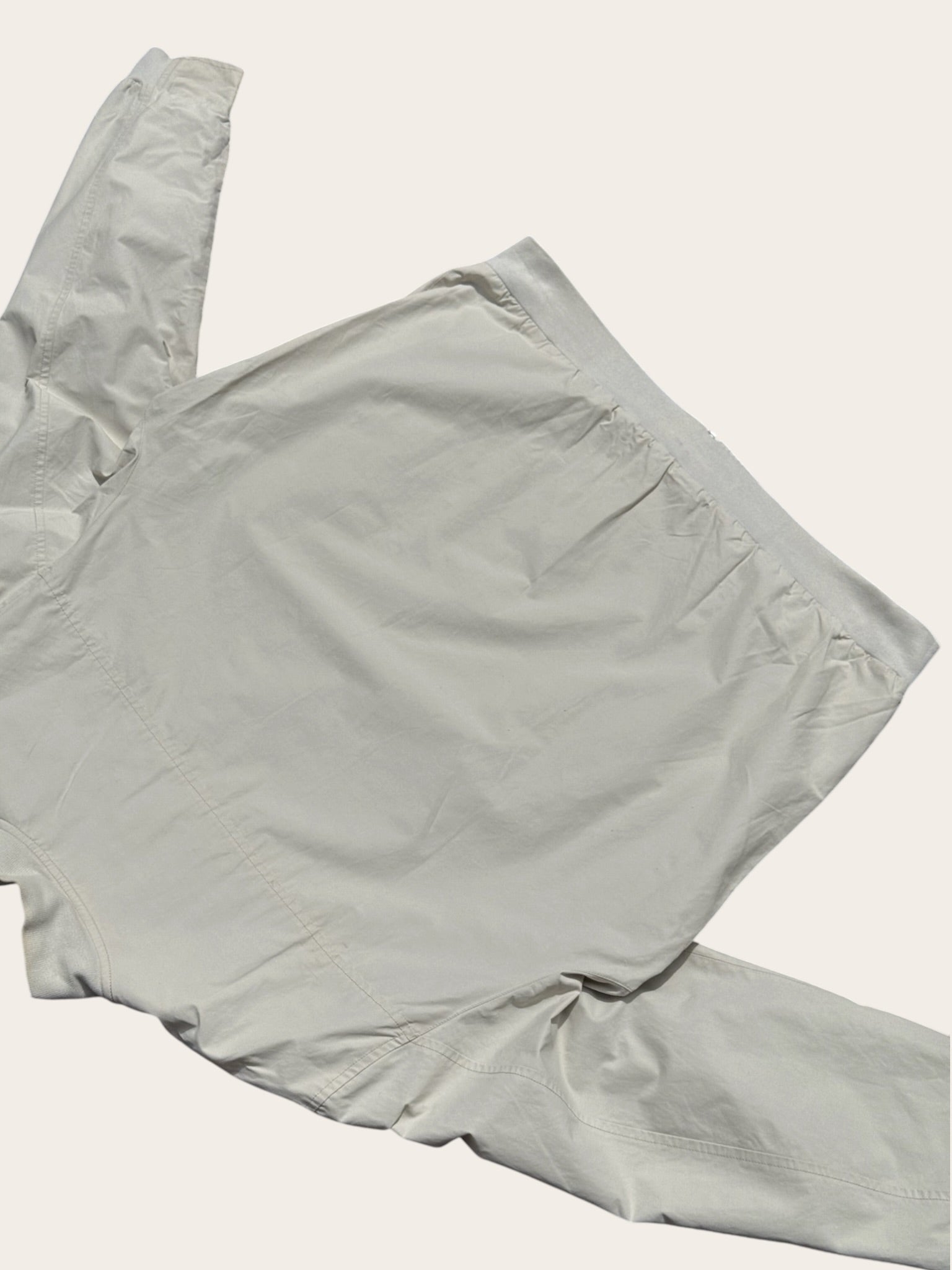 Blouson Lacoste Vintage Homme XL Beige Crème Bleu Ciel