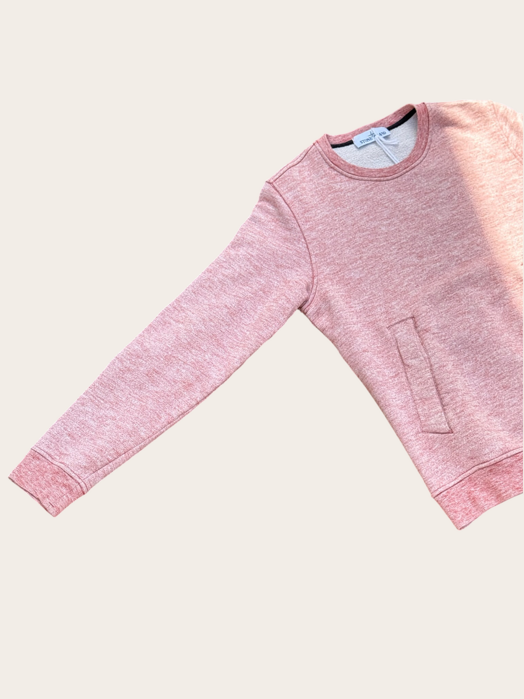 Sweat Stone Island col rond – Rose chiné – S – Mixte — photo complémentaire 2