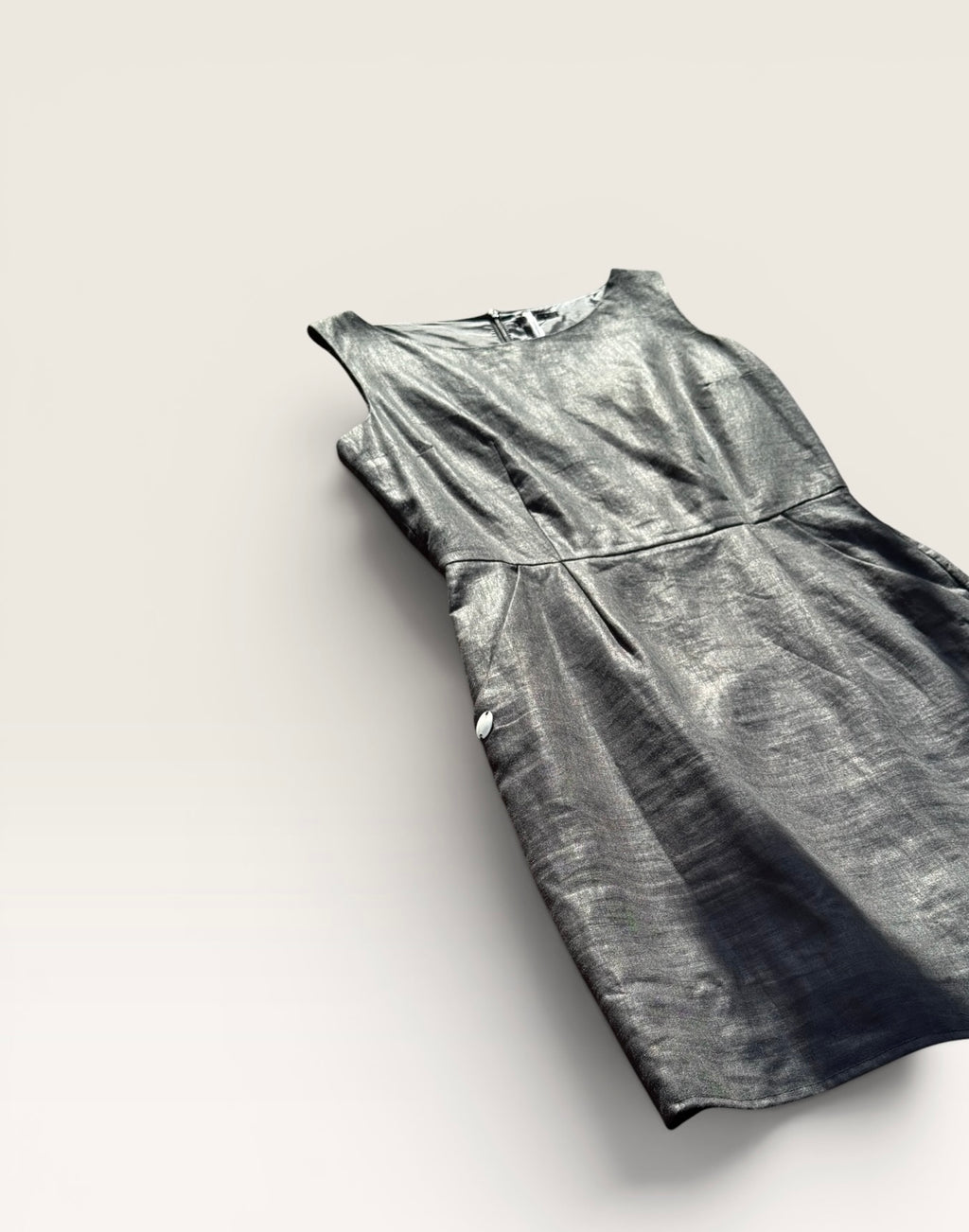 Robe IKKS en lin – Noire – T.38 – Femme — photo complémentaire 2
