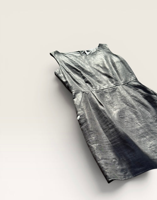 Robe IKKS en lin – Noire – T.38 – Femme — photo complémentaire 2