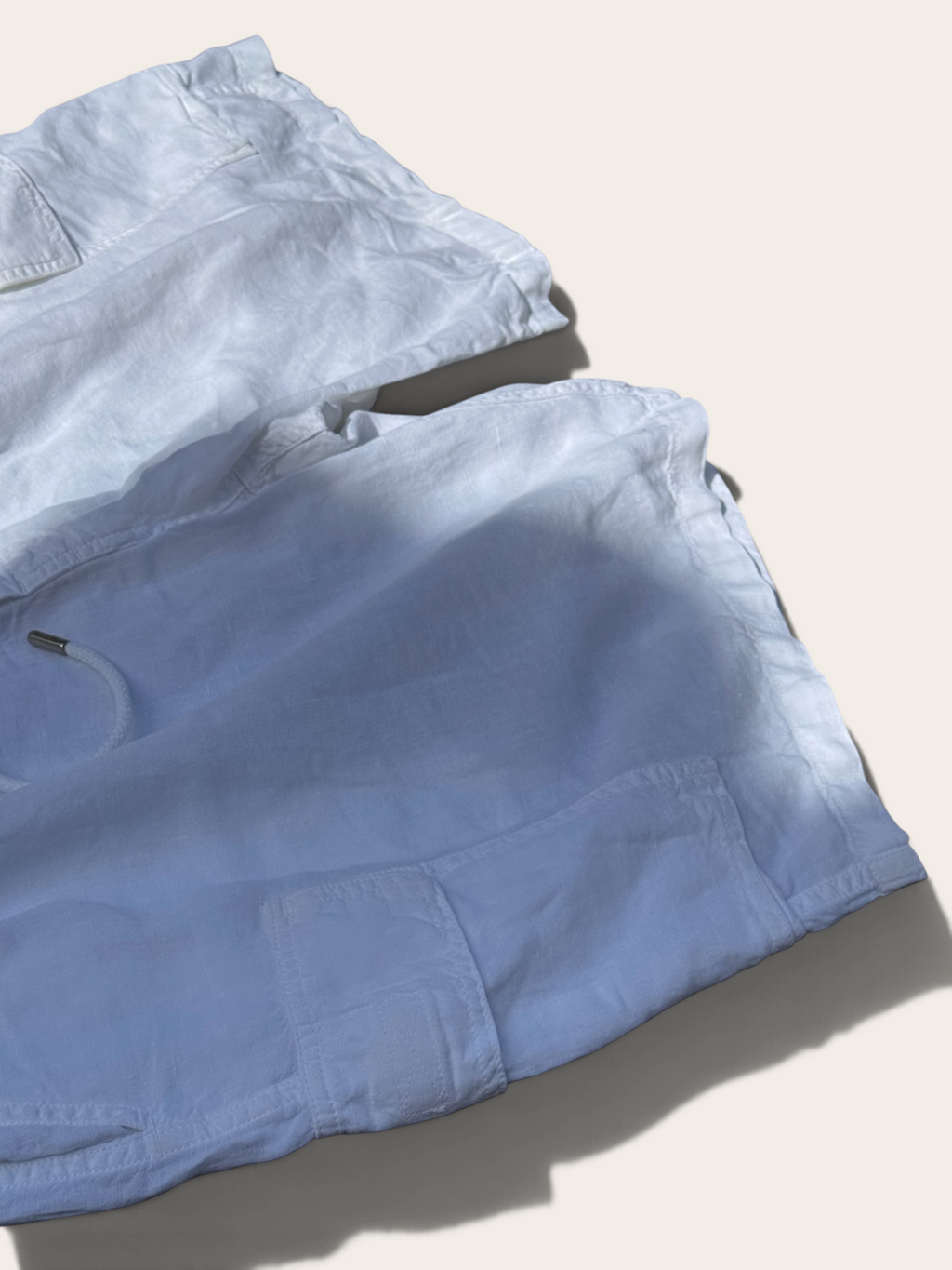 Vilebrequin Linen Cargo Bermuda Shorts – White – XXL – Men's