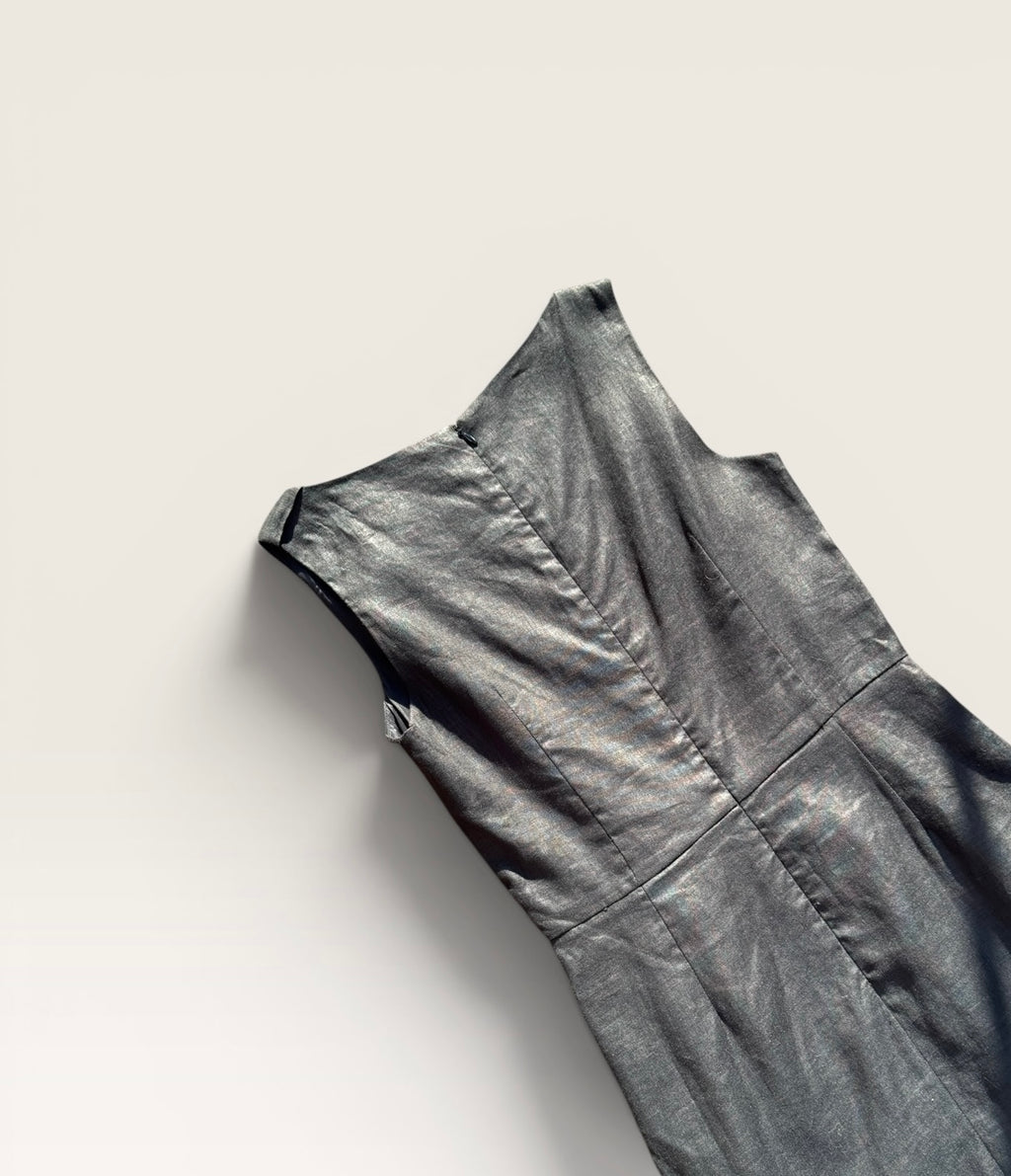Robe IKKS en lin – Noire – T.38 – Femme — photo complémentaire 5