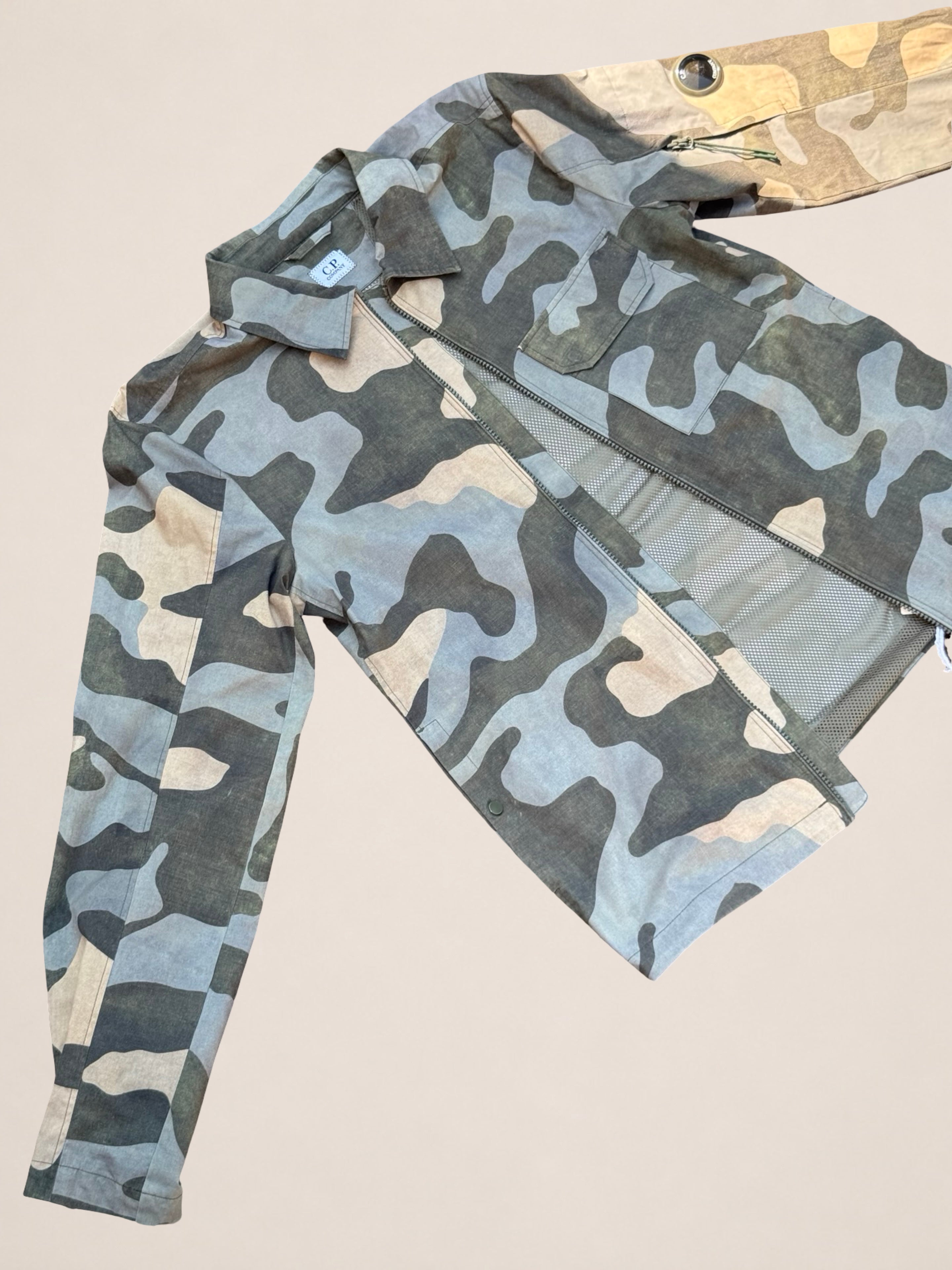 Veste C.P. Company Pro-Tek – Camouflage vert, gris et beige – S – Mixte — vue principale