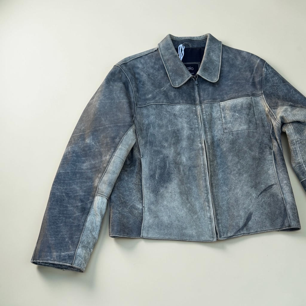 Veste en cuir Armand Thiery Studio – Gris patiné – M – Mixte — vue principale