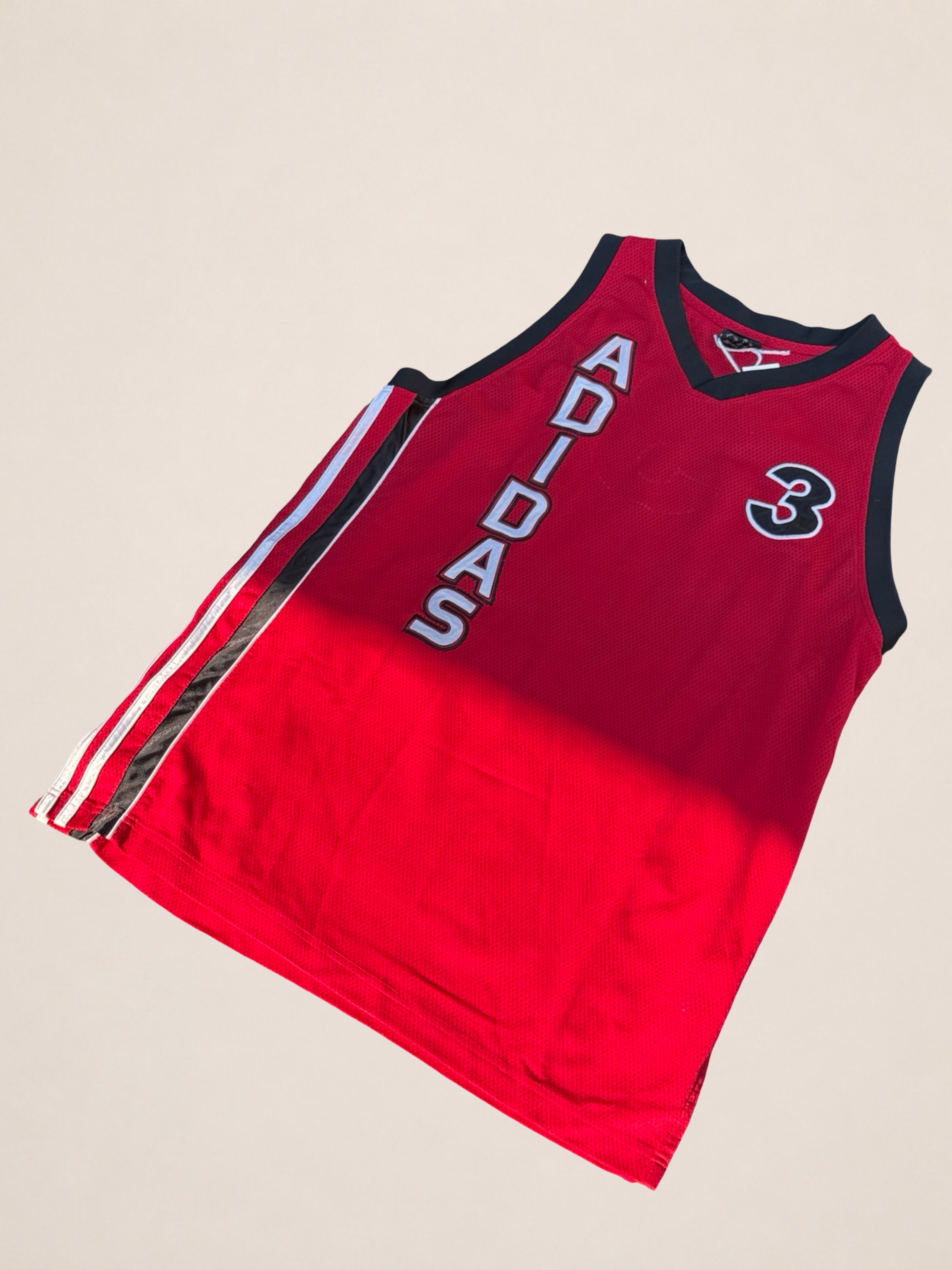 Vintage Adidas number 3 basketball jersey red size L unisex