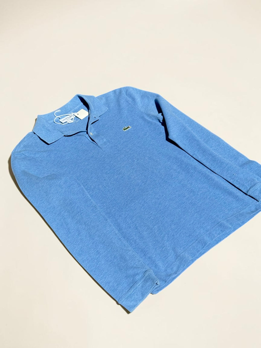 Lacoste Slim Fit long-sleeve polo shirt light blue size XS men's
