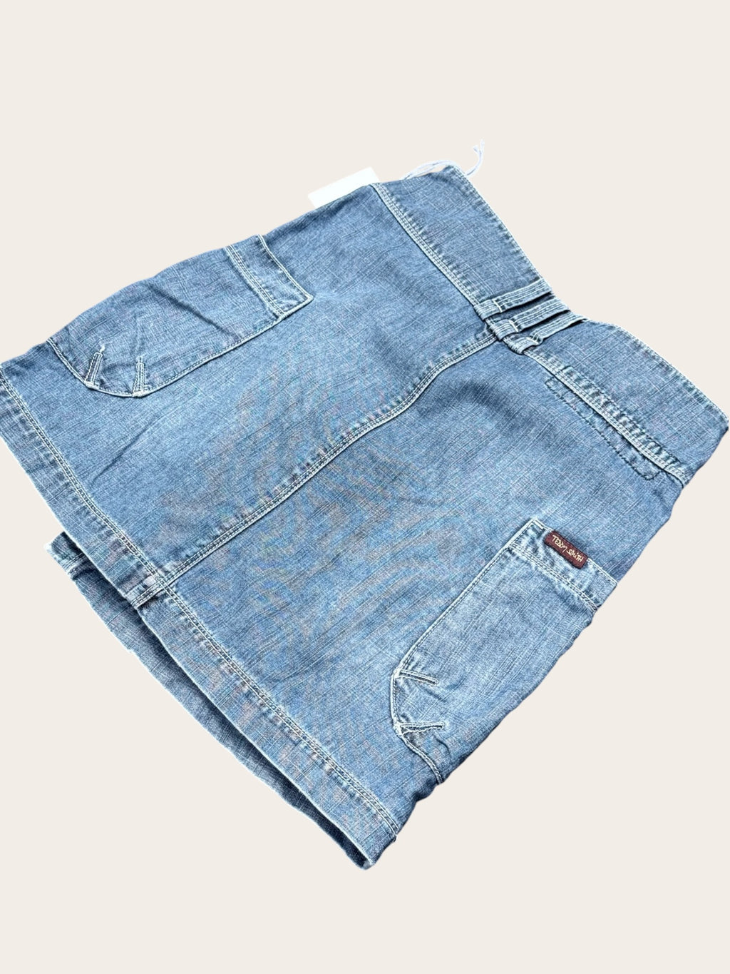 Jupe Cargo Teddy Smith Denim – Bleu clair – T.26 – Femme – Y2K — photo complémentaire 5