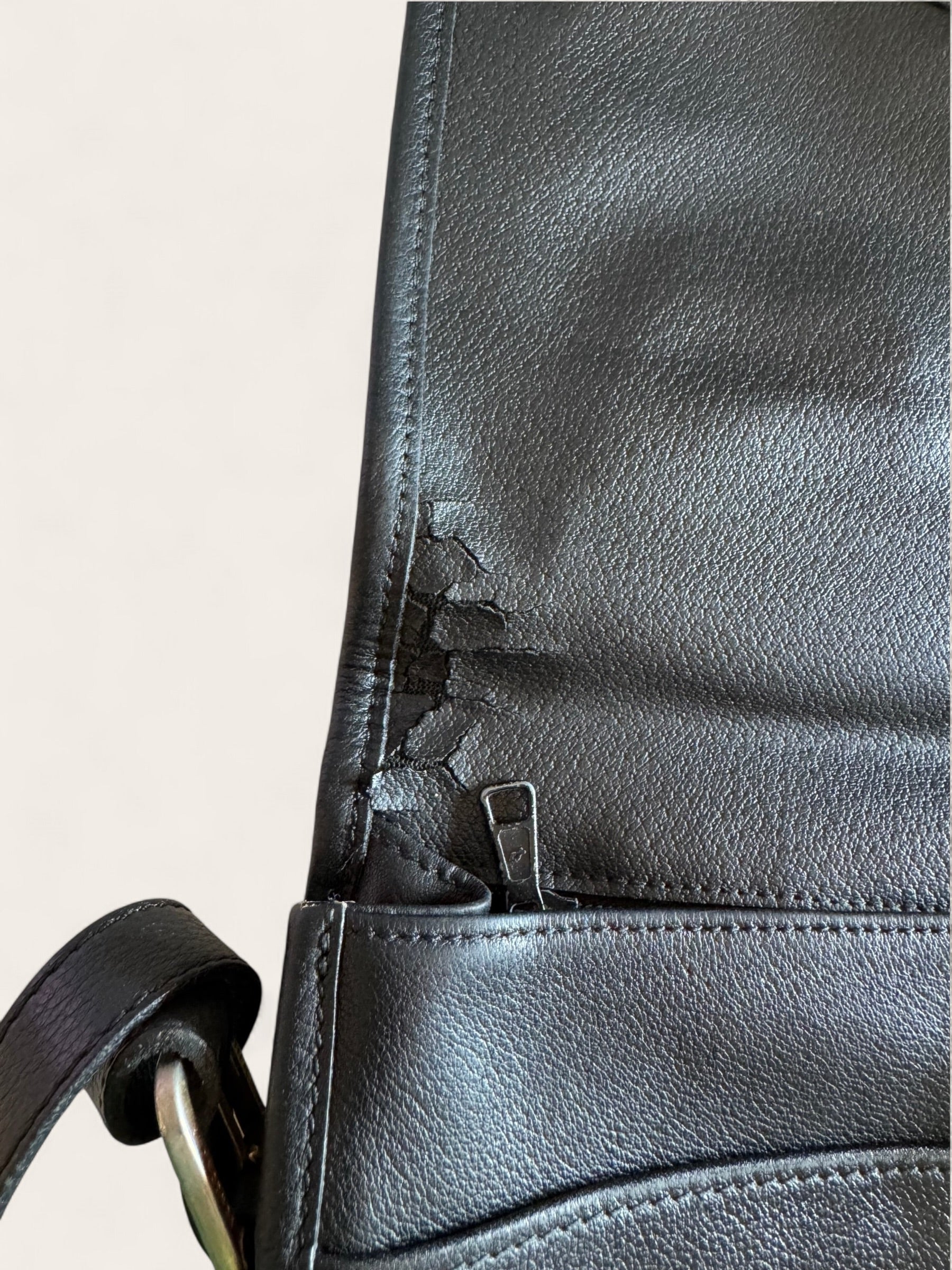 Sac bandoulière Longchamp Paris en cuir – Noir – Taille unique – Mixte – Vintage — photo complémentaire 5