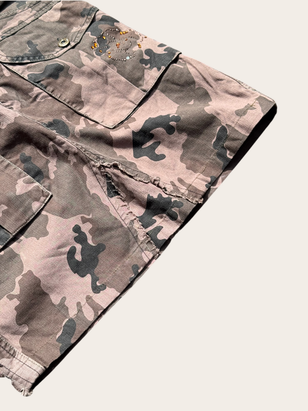 Y2K Complices camouflage cargo skirt pink and grey size 36 women's – view 2