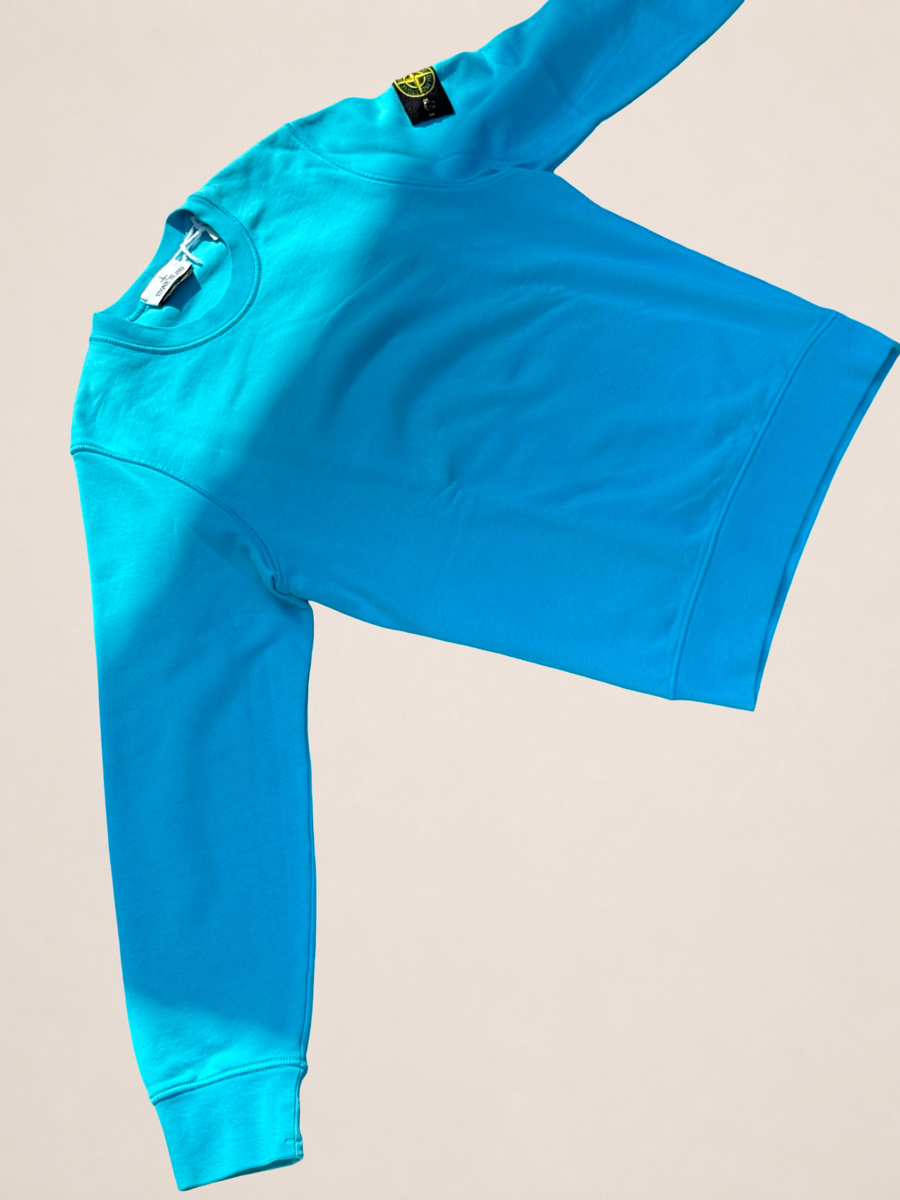 Sweat Stone Island col rond – Turquoise – M – Mixte — photo complémentaire 2