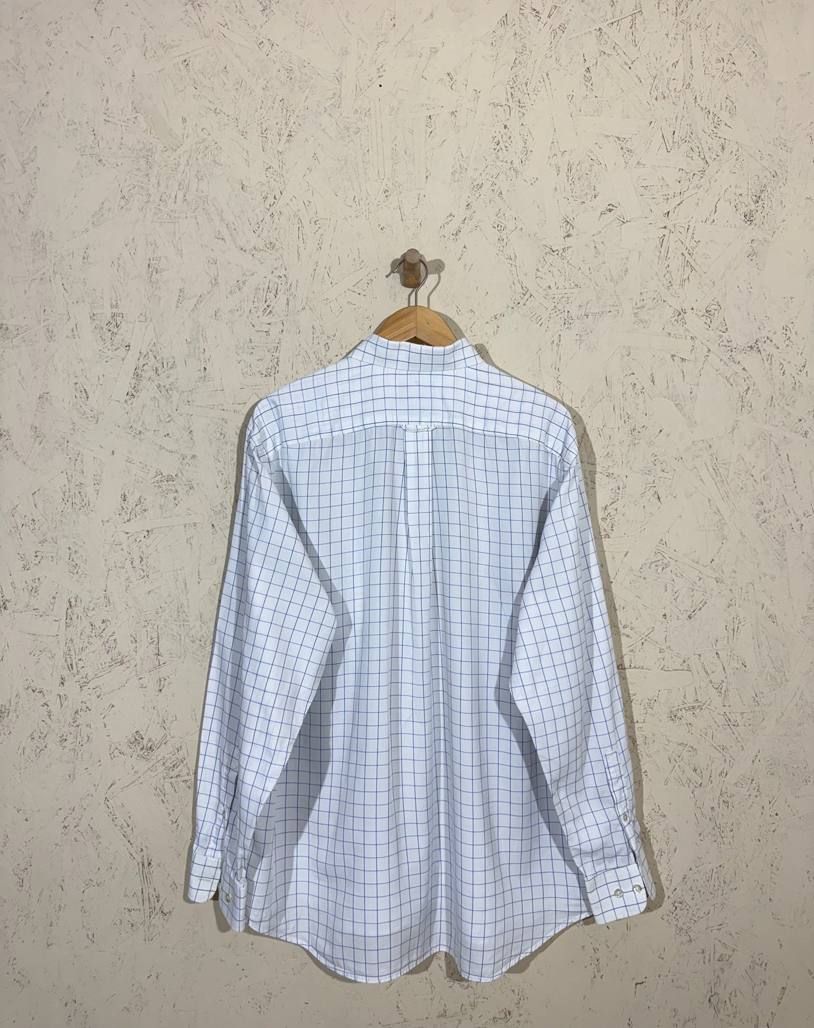 Chemise Serge Blanco Carreaux Bleu Ciel XL Homme
