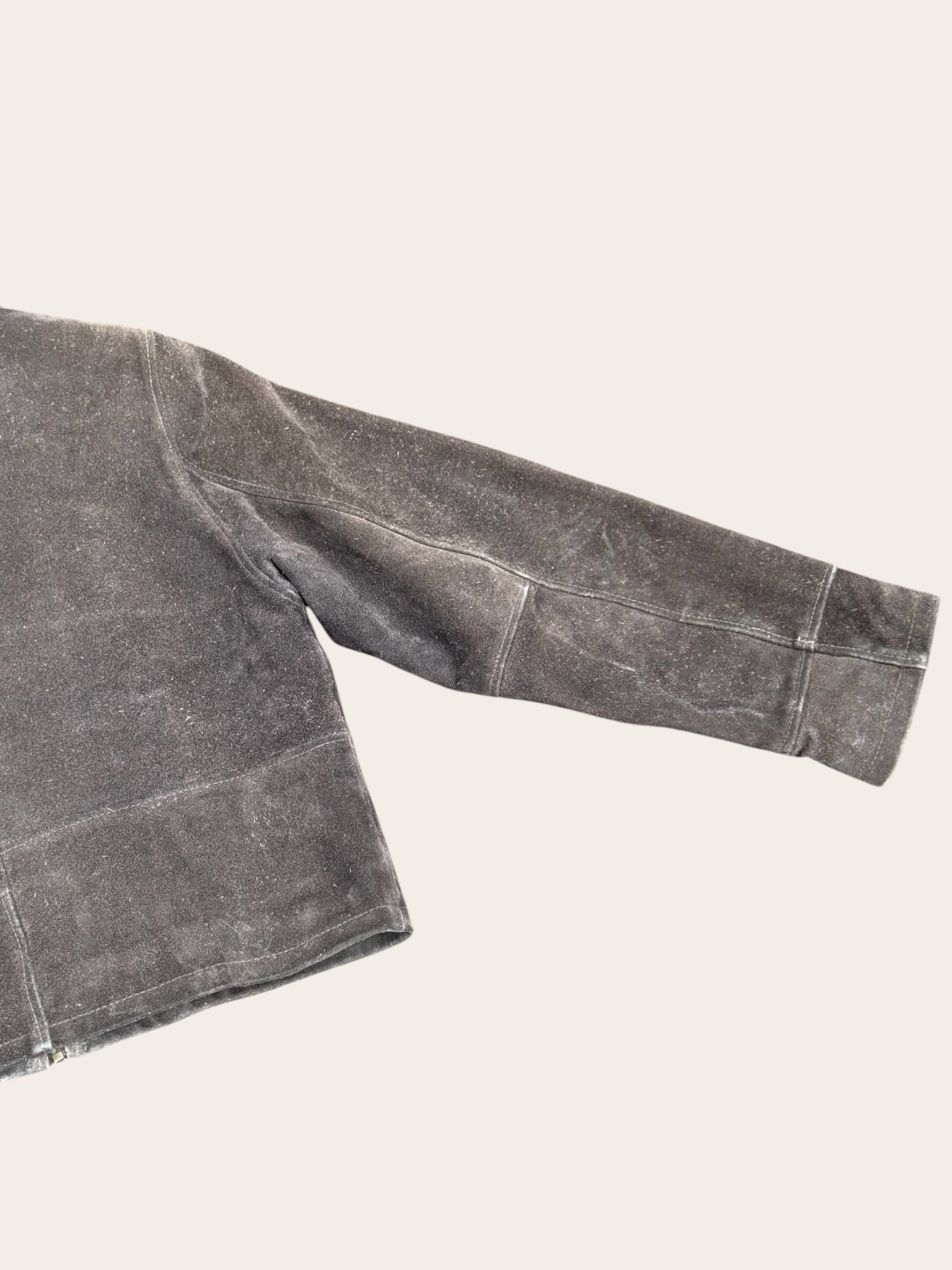 BLOUSON CUIR RENÉ DERHY MARRON FOURRURE FEMME M