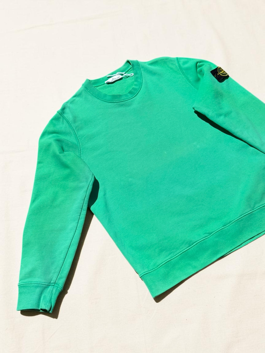 Sweat Stone Island à badge Compass – Vert – XL – Mixte — vue principale