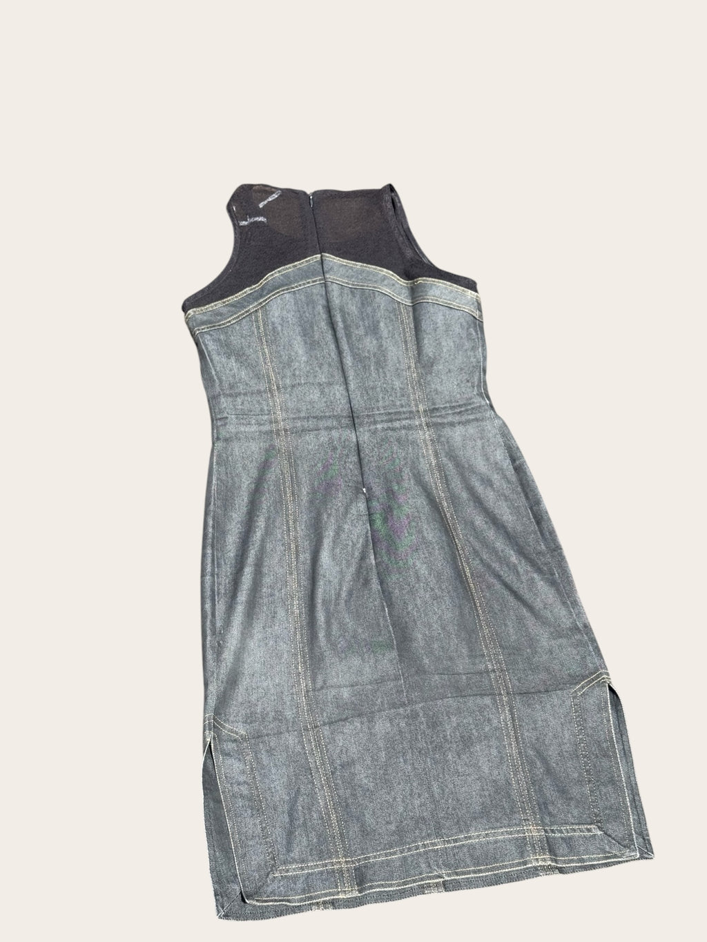Robe Cop.Copine en denim – Grise – XS/S – Femme – Y2K — photo complémentaire 4