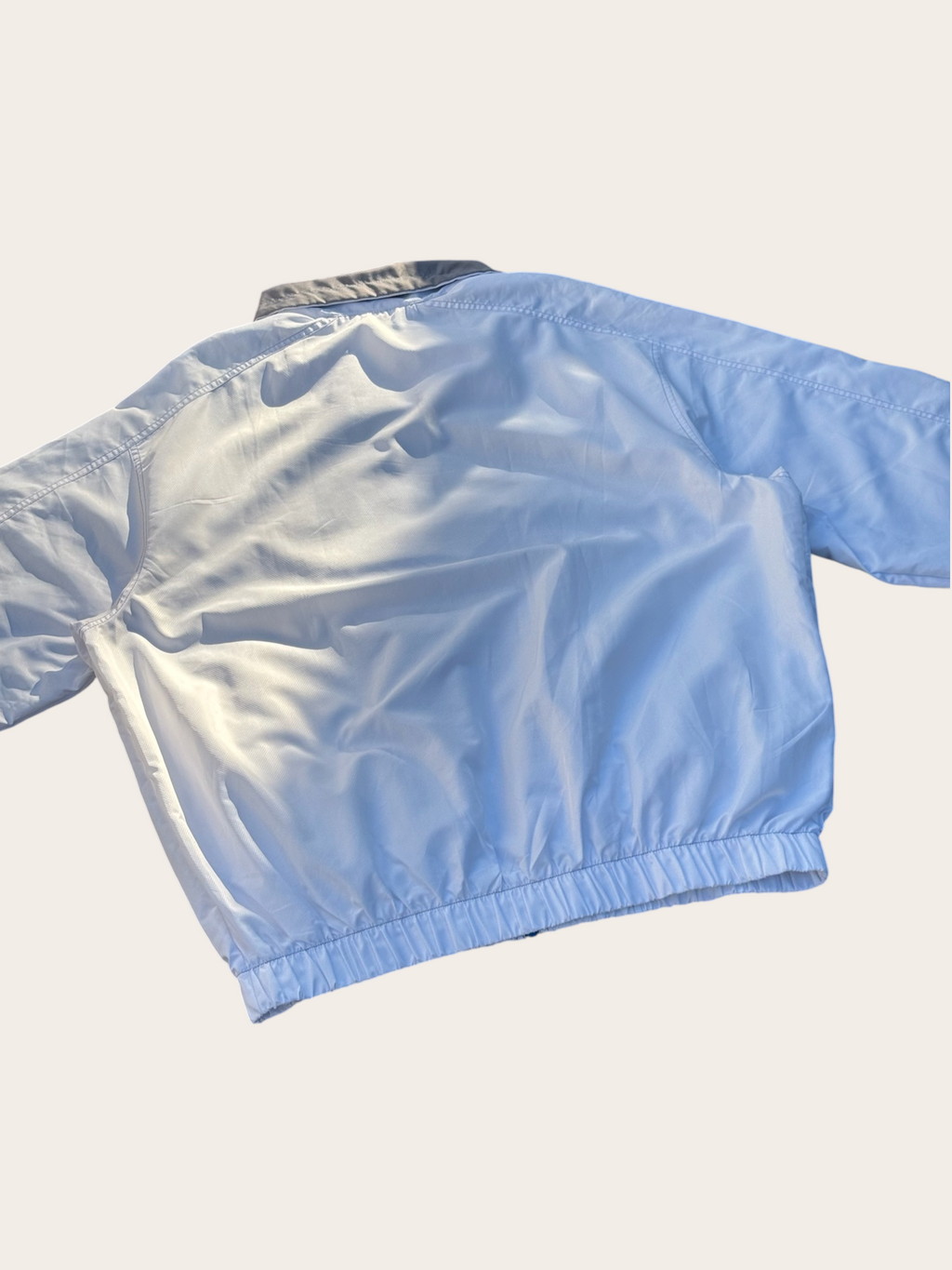 Veste de survêtement Lacoste Sport – Blanche, bleue et grise – L – Mixte – Vintage — photo complémentaire 5