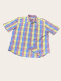 Chemise manches courtes Façonnable à carreaux – Rouge, jaune et bleu – XXL – Mixte — vue principale