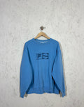 Sweat Fila Vintage Bleu Ciel Oversize XL Mixte