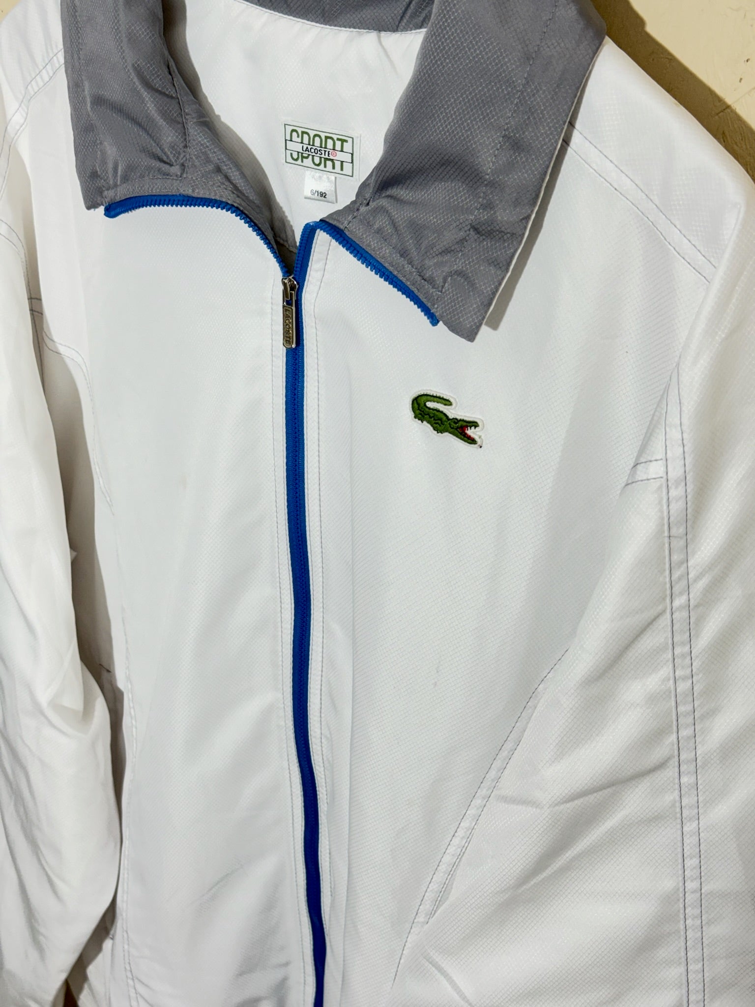 Veste Lacoste Sport Vintage Blanche Track – XL - vintage - mixte