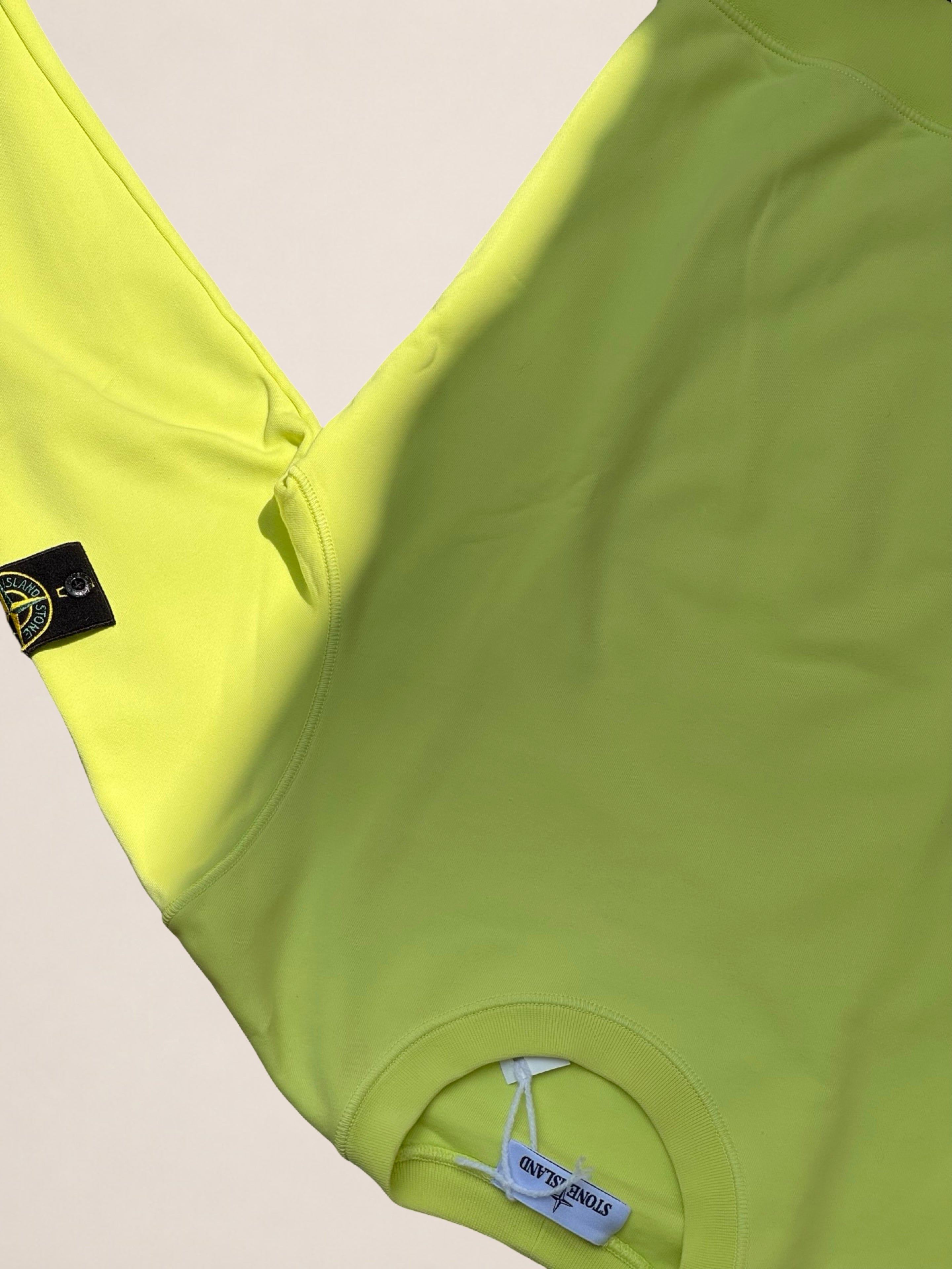 Sweat Stone Island col rond – Jaune fluo – S – Mixte — photo complémentaire 3