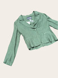 BLAZER ARMANI JEANS LIN VERT SAUGE VINTAGE M FEMME