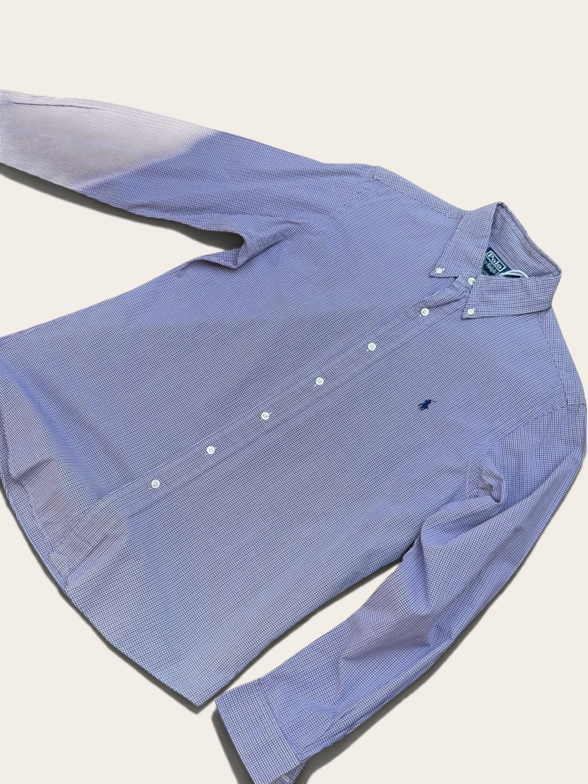 Polo Ralph Lauren Plaid Shirt – Purple and White – 15/39 – Unisex